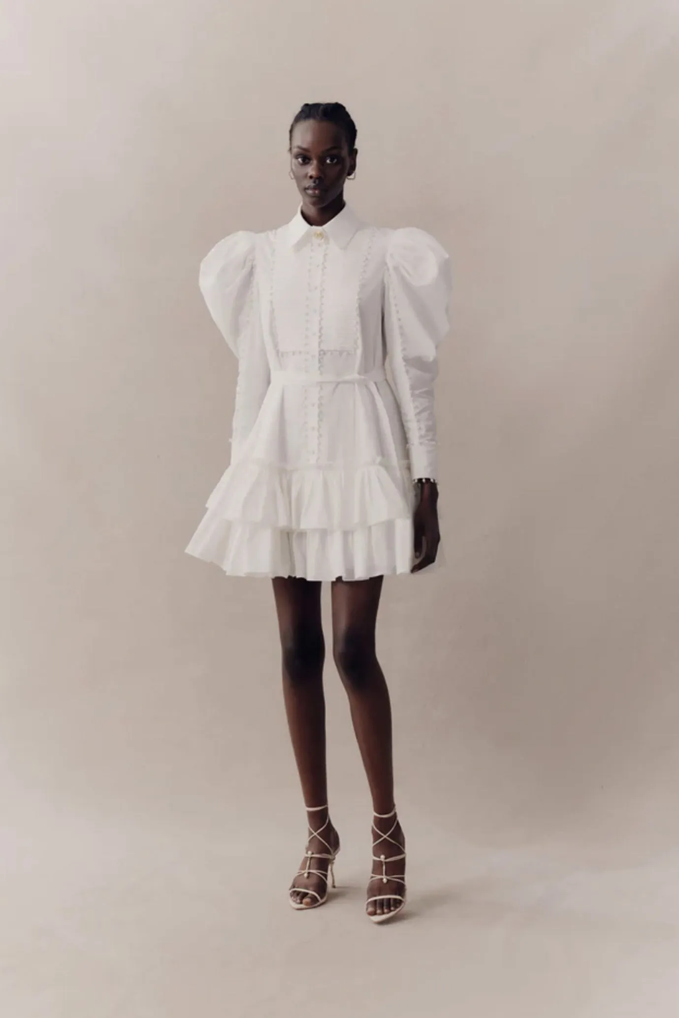 FINAL SALE: Florence Pearl Trim Mini Dress by Aje