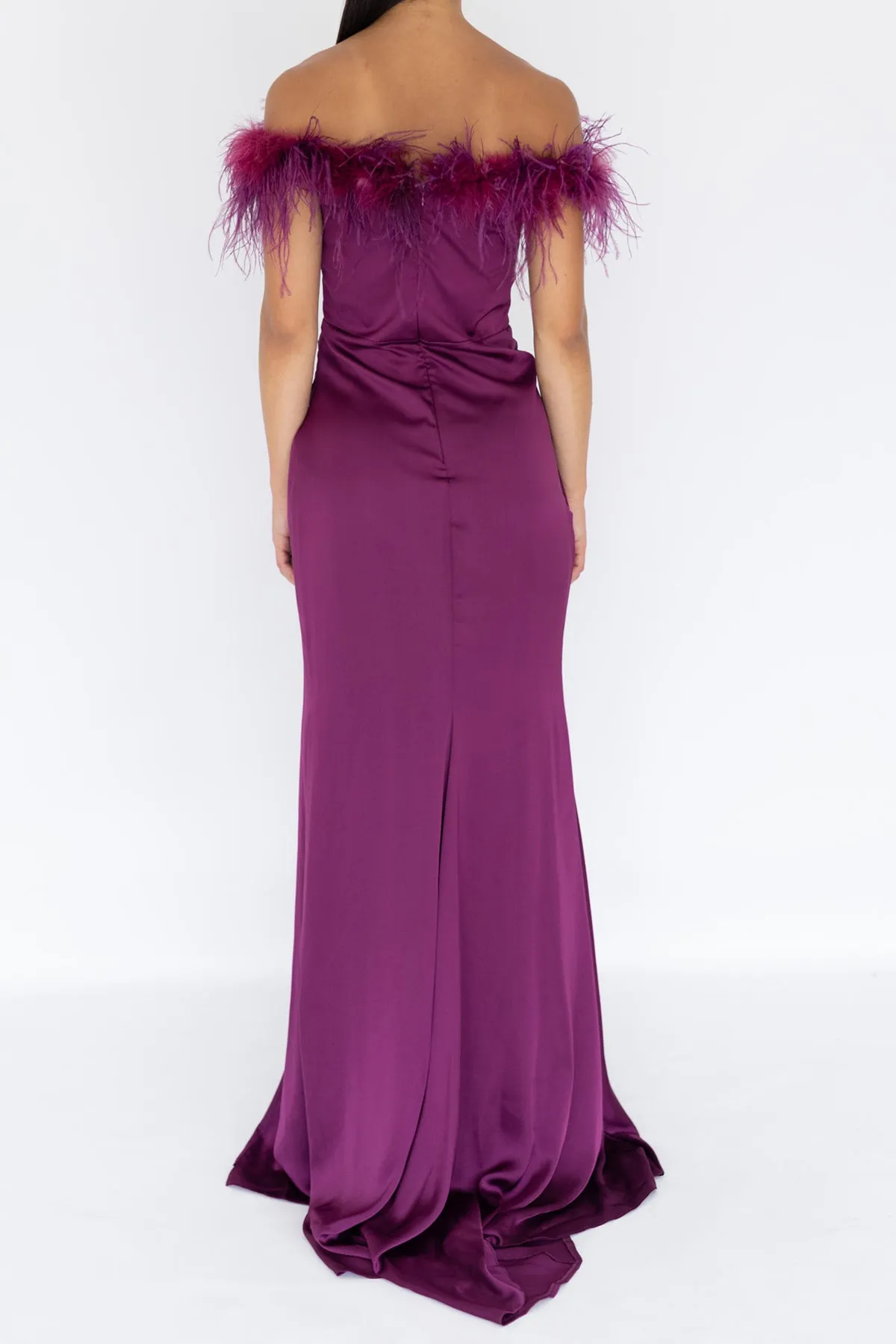 FINAL SALE: Harley Feather Gown Purple by HSH