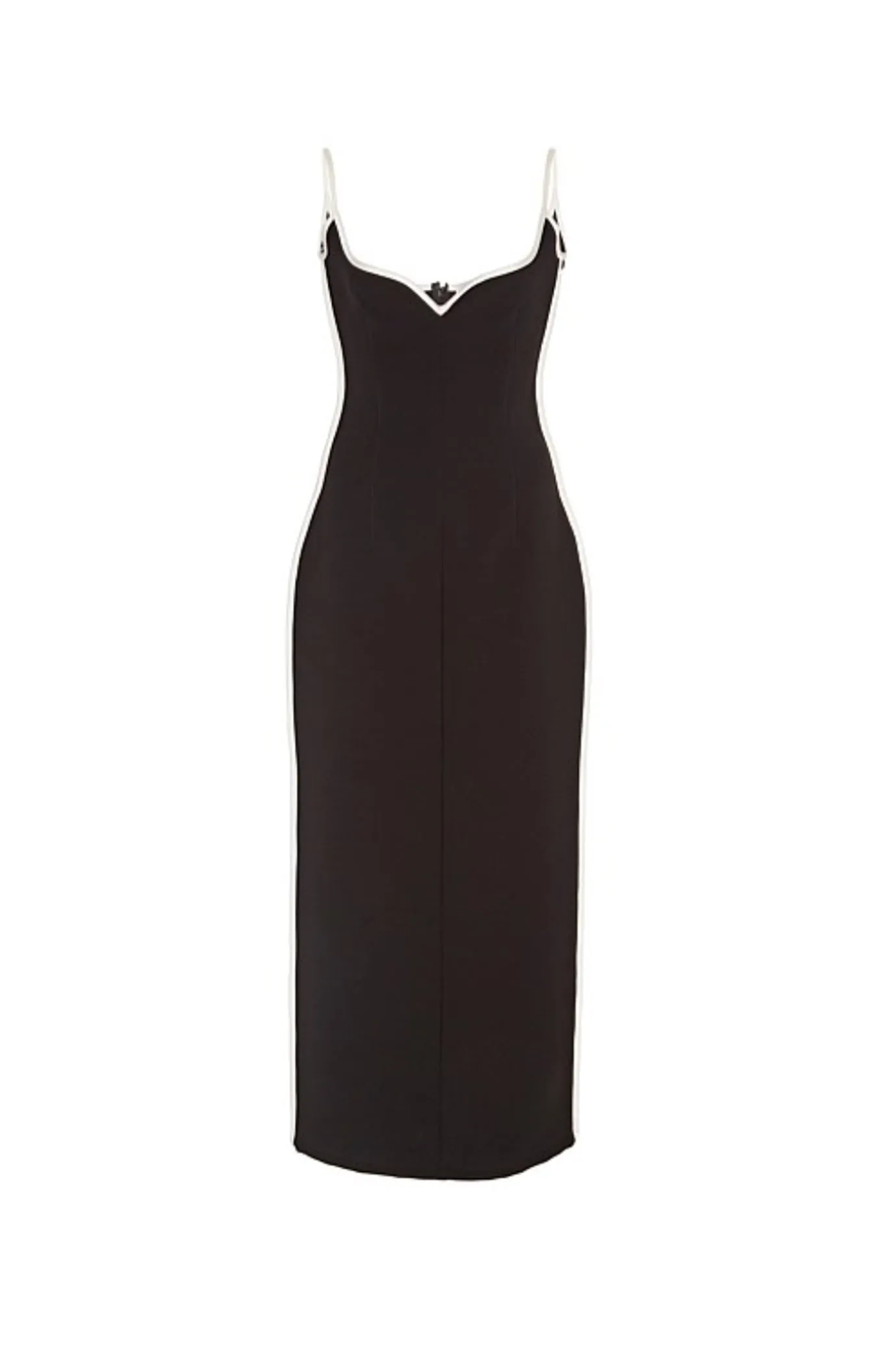 FINAL SALE: Heart Sleeveless Midi Dress Black/Mineral Blue by Paris Georgia