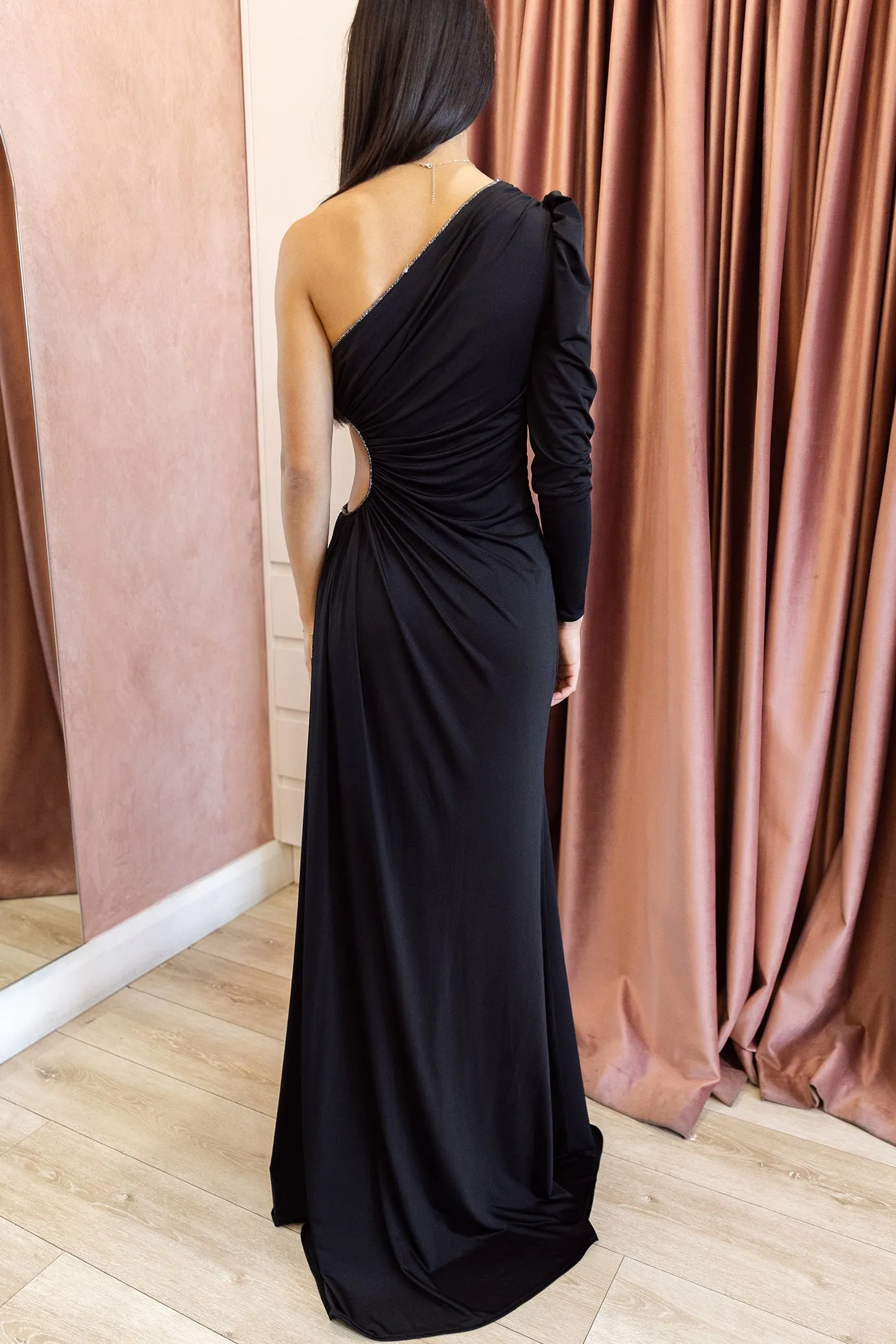 FINAL SALE: Isabella Cut Out Gown Black by HSH