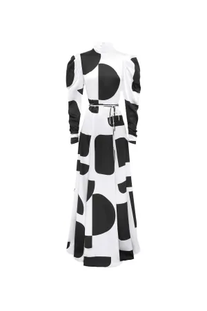 FINAL SALE: Kaleida High Neck Maxi Dress Geo Print by Leo & Lin
