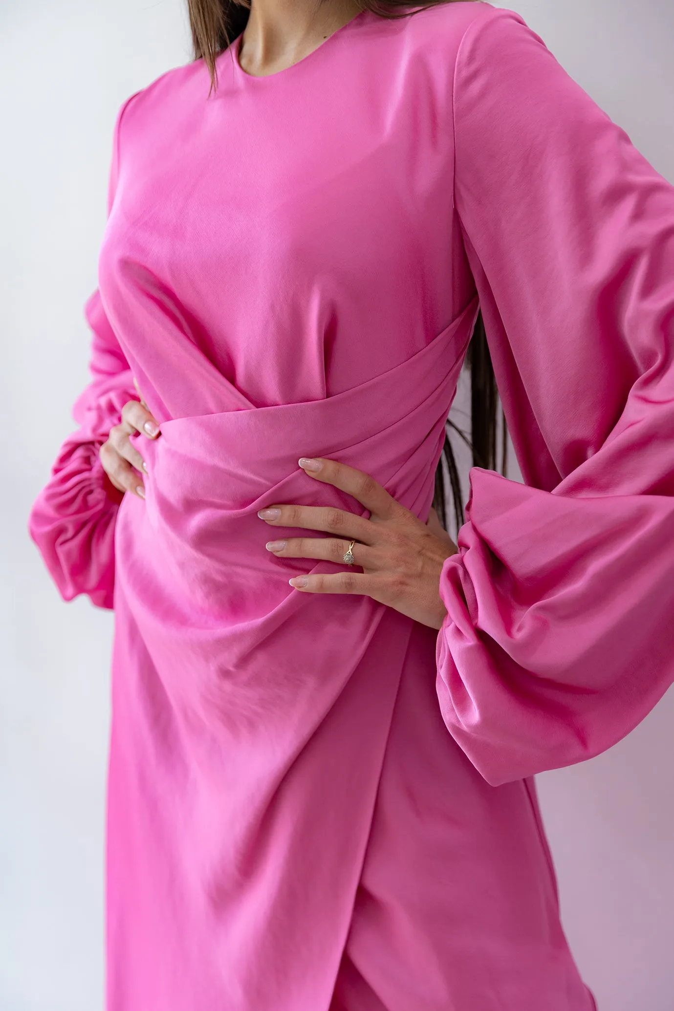 FINAL SALE: Lara Long Sleeve Dress Pop Pink by Significant Other