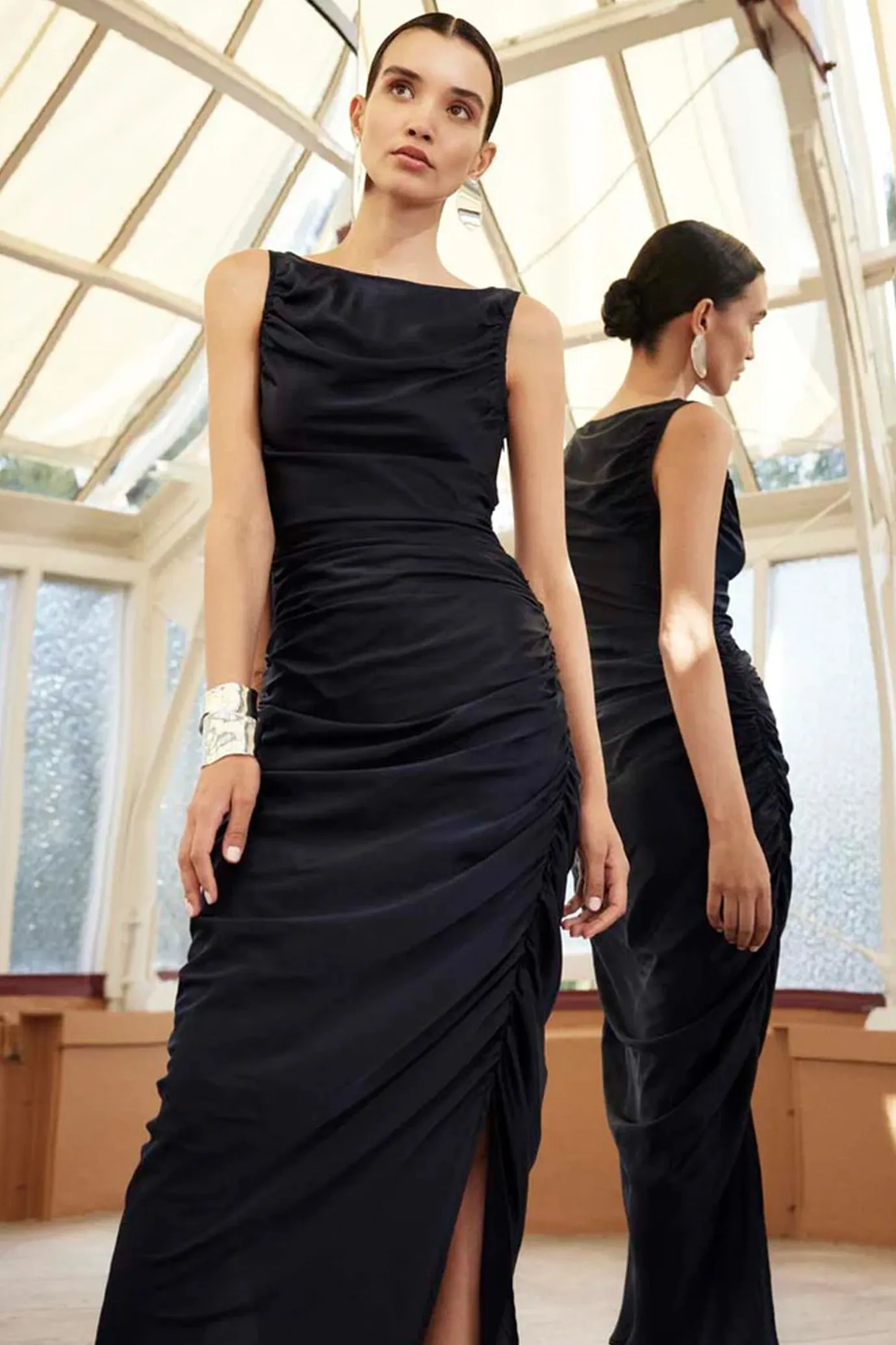 FINAL SALE: Laura Midi Dress Oxford Blue by Leo Lin