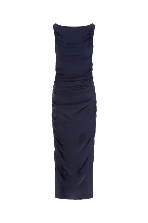 FINAL SALE: Laura Midi Dress Oxford Blue by Leo Lin
