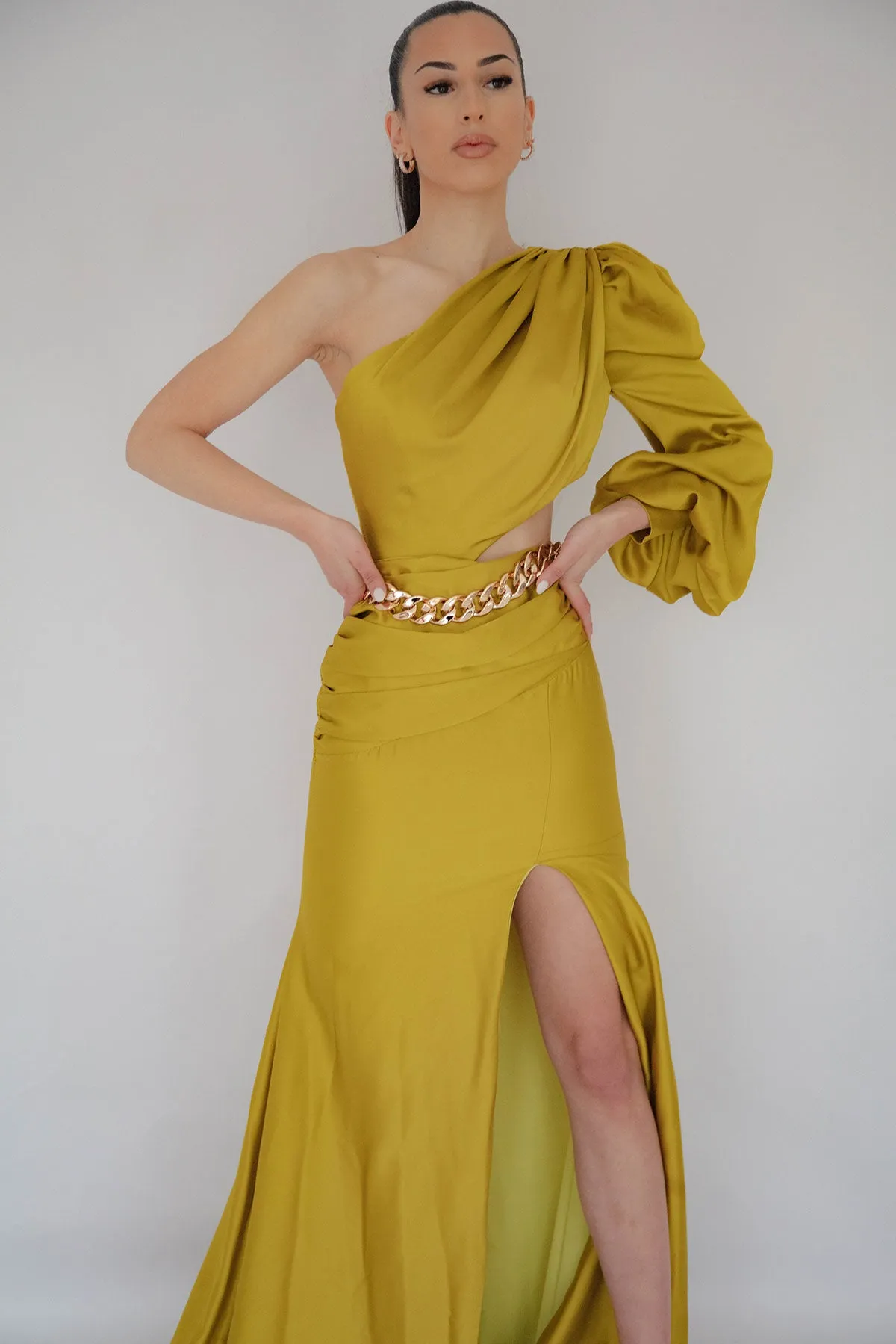 FINAL SALE: Mya Mustard Gown by HSH
