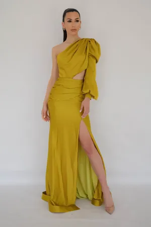 FINAL SALE: Mya Mustard Gown by HSH