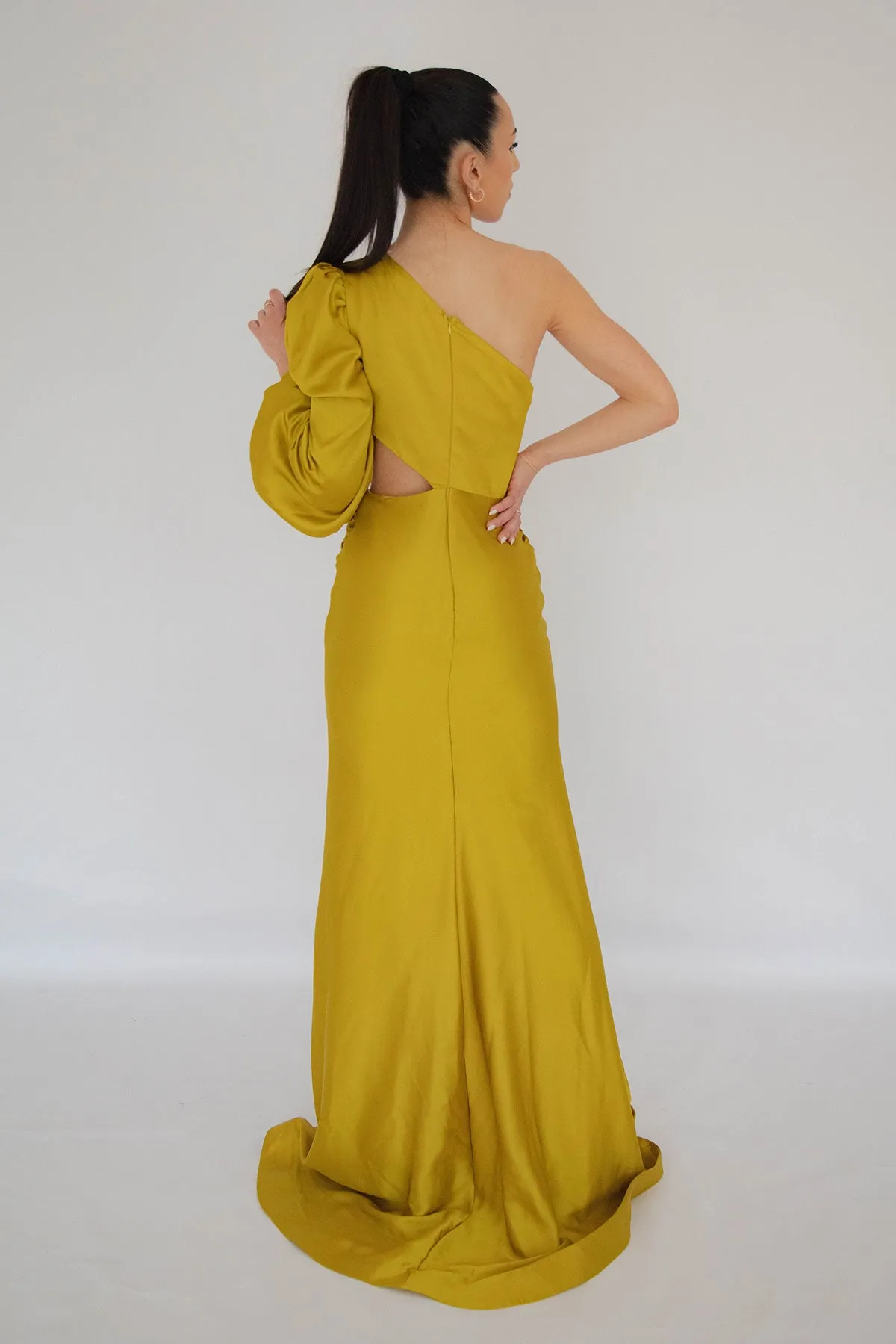 FINAL SALE: Mya Mustard Gown by HSH
