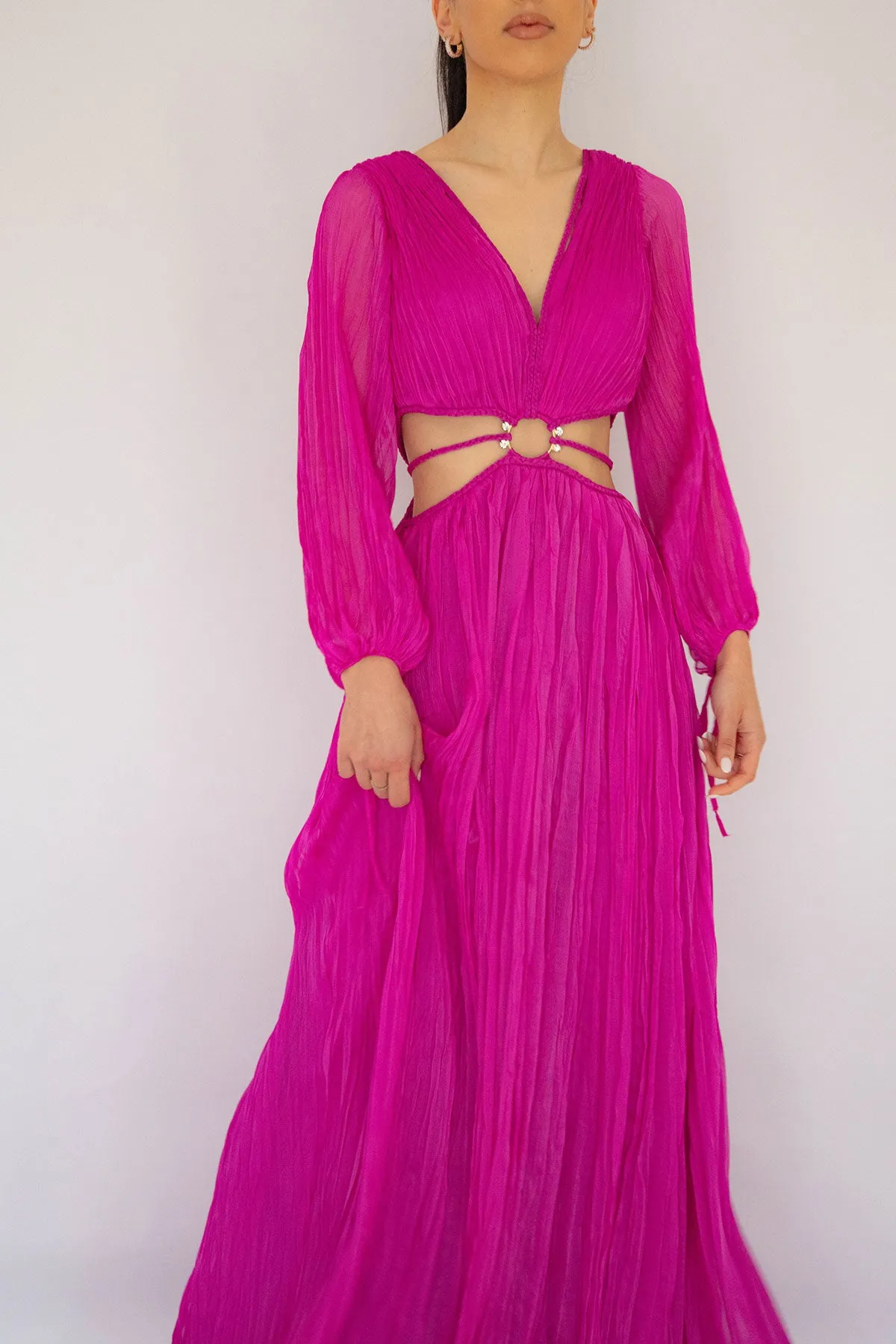 FINAL SALE: Natalie Pleated Pink Dress by HSH