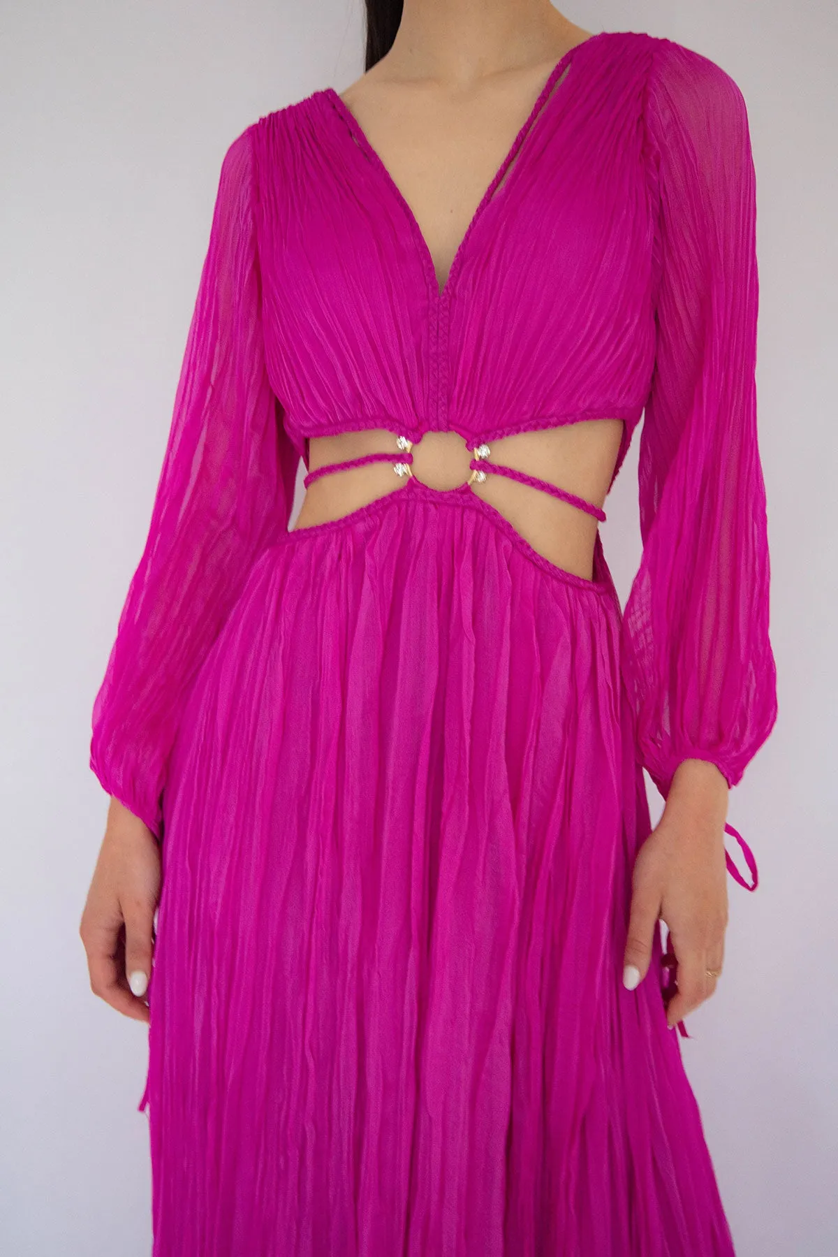 FINAL SALE: Natalie Pleated Pink Dress by HSH