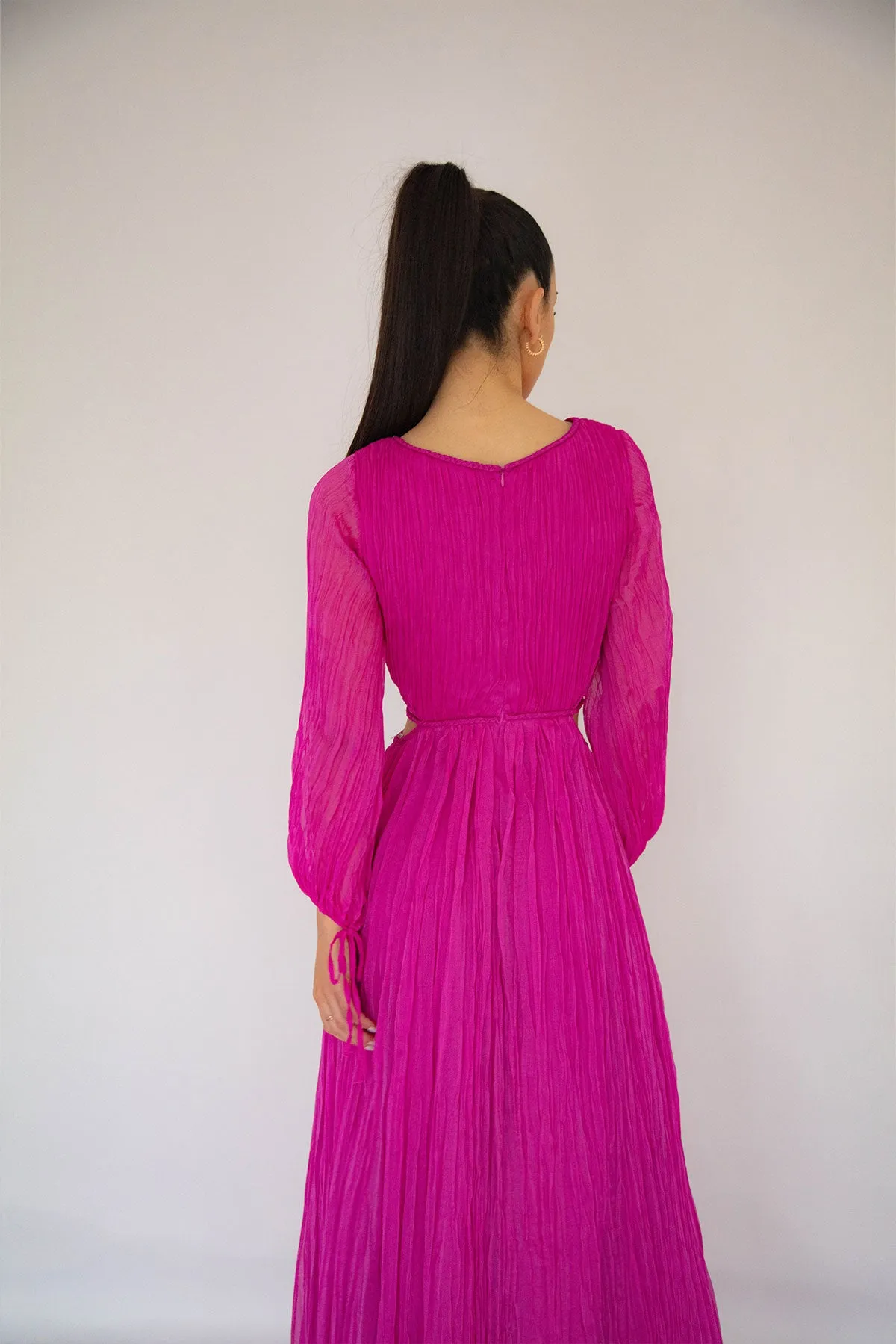 FINAL SALE: Natalie Pleated Pink Dress by HSH