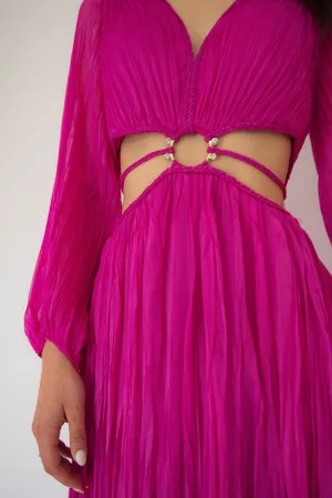 FINAL SALE: Natalie Pleated Pink Dress by HSH