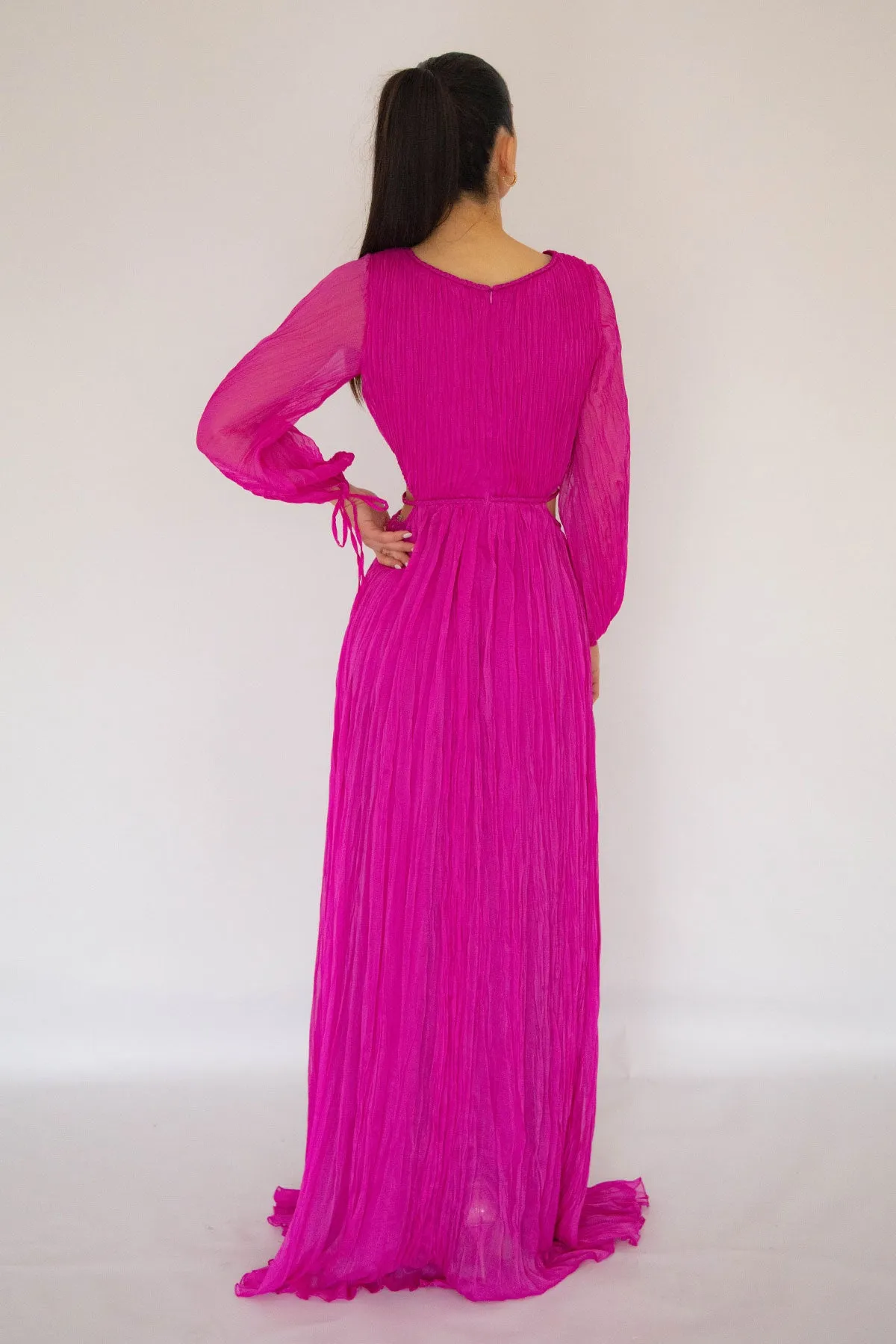 FINAL SALE: Natalie Pleated Pink Dress by HSH