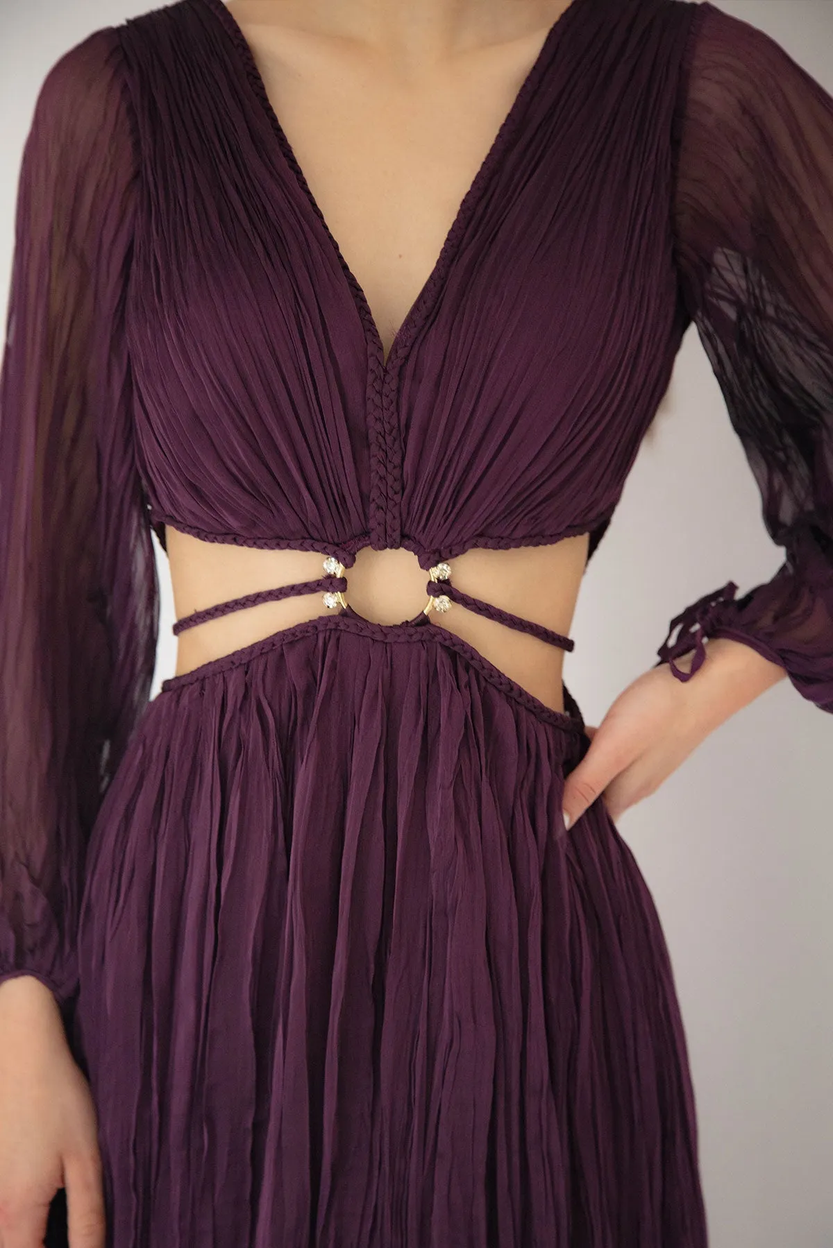 FINAL SALE: Natalie Pleated Purple Dress by HSH