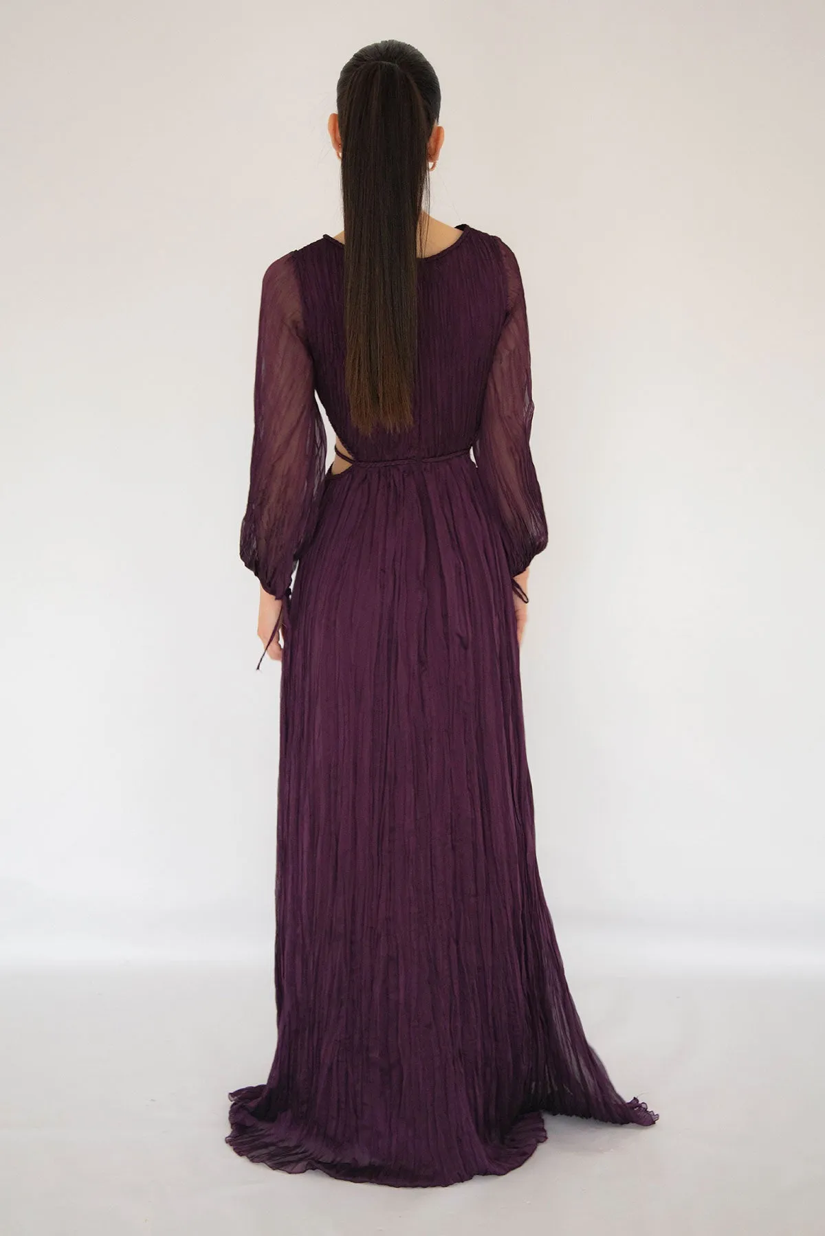 FINAL SALE: Natalie Pleated Purple Dress by HSH