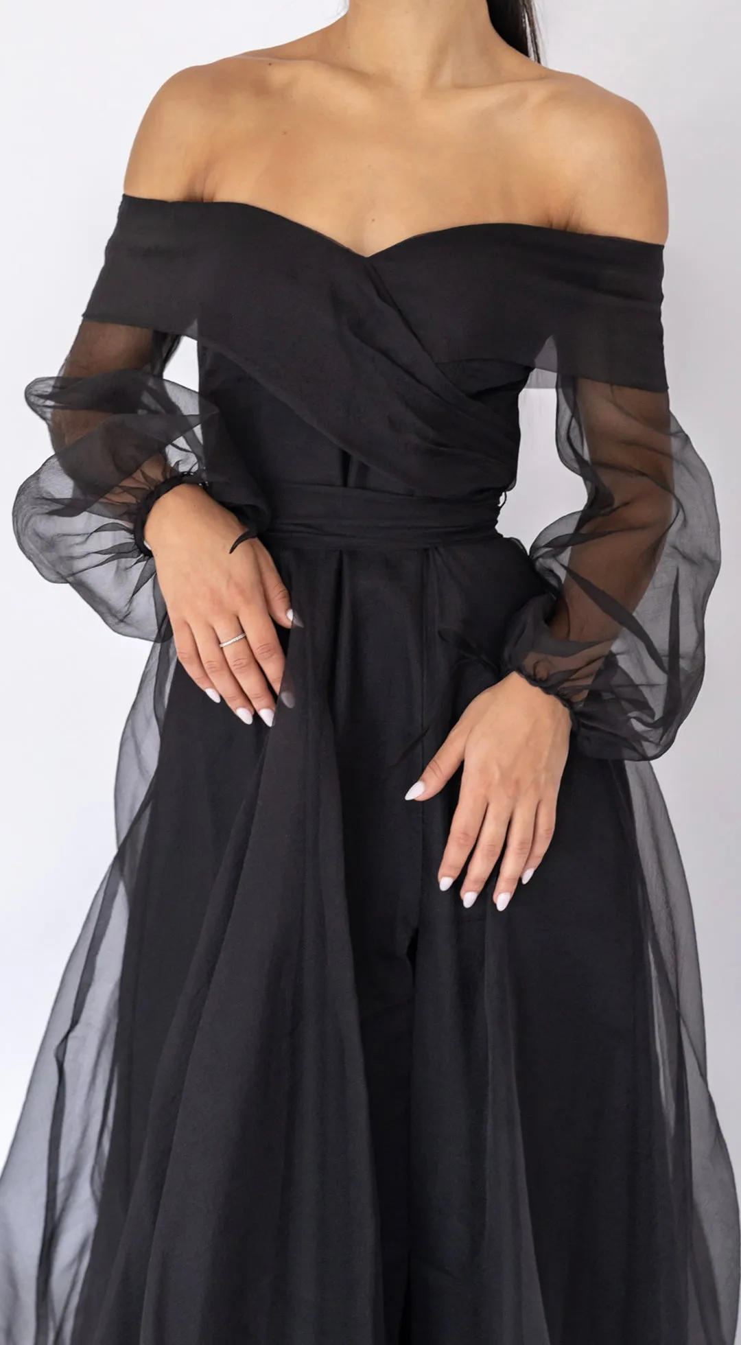 FINAL SALE: Rana Gown In Black by HSH