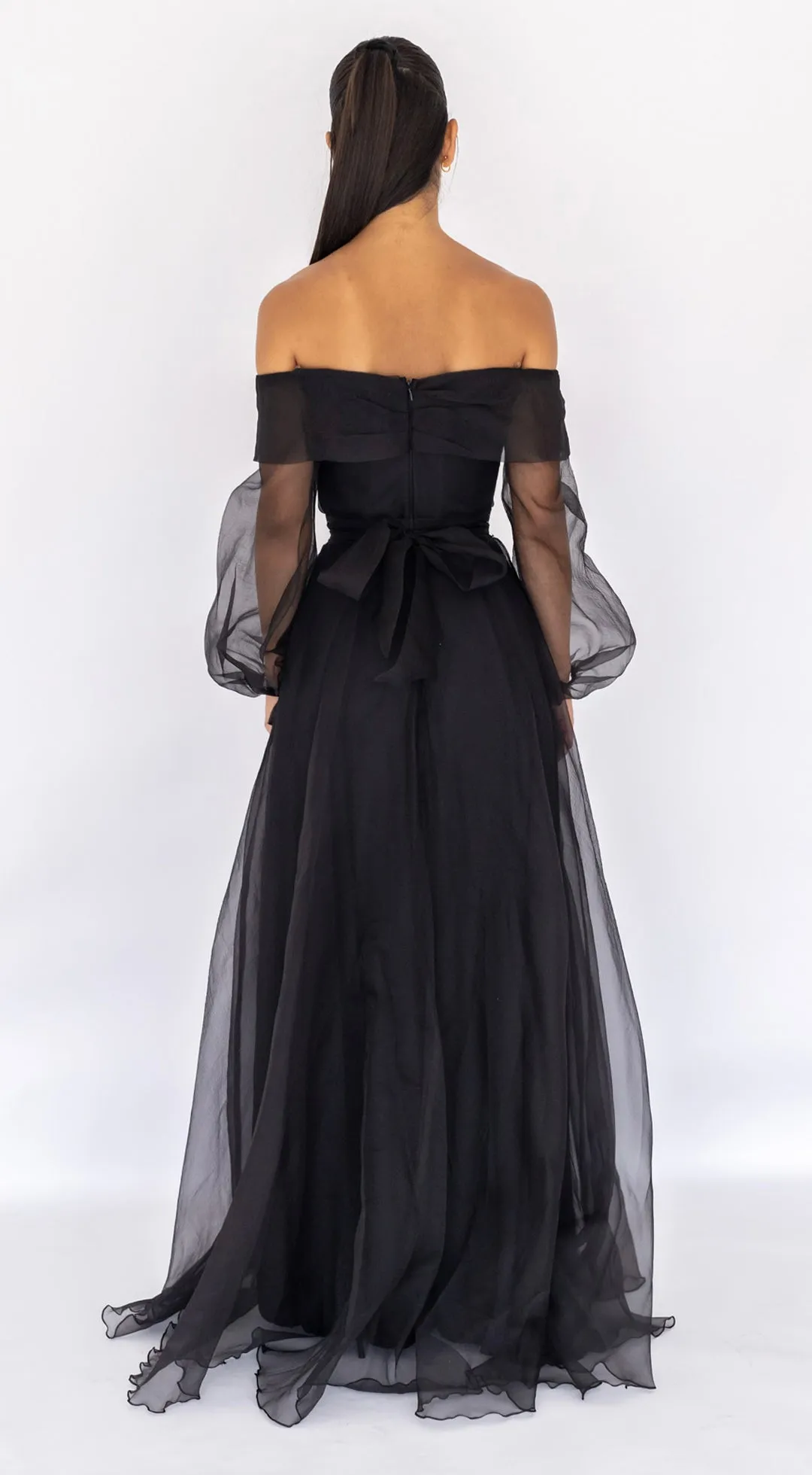 FINAL SALE: Rana Gown In Black by HSH