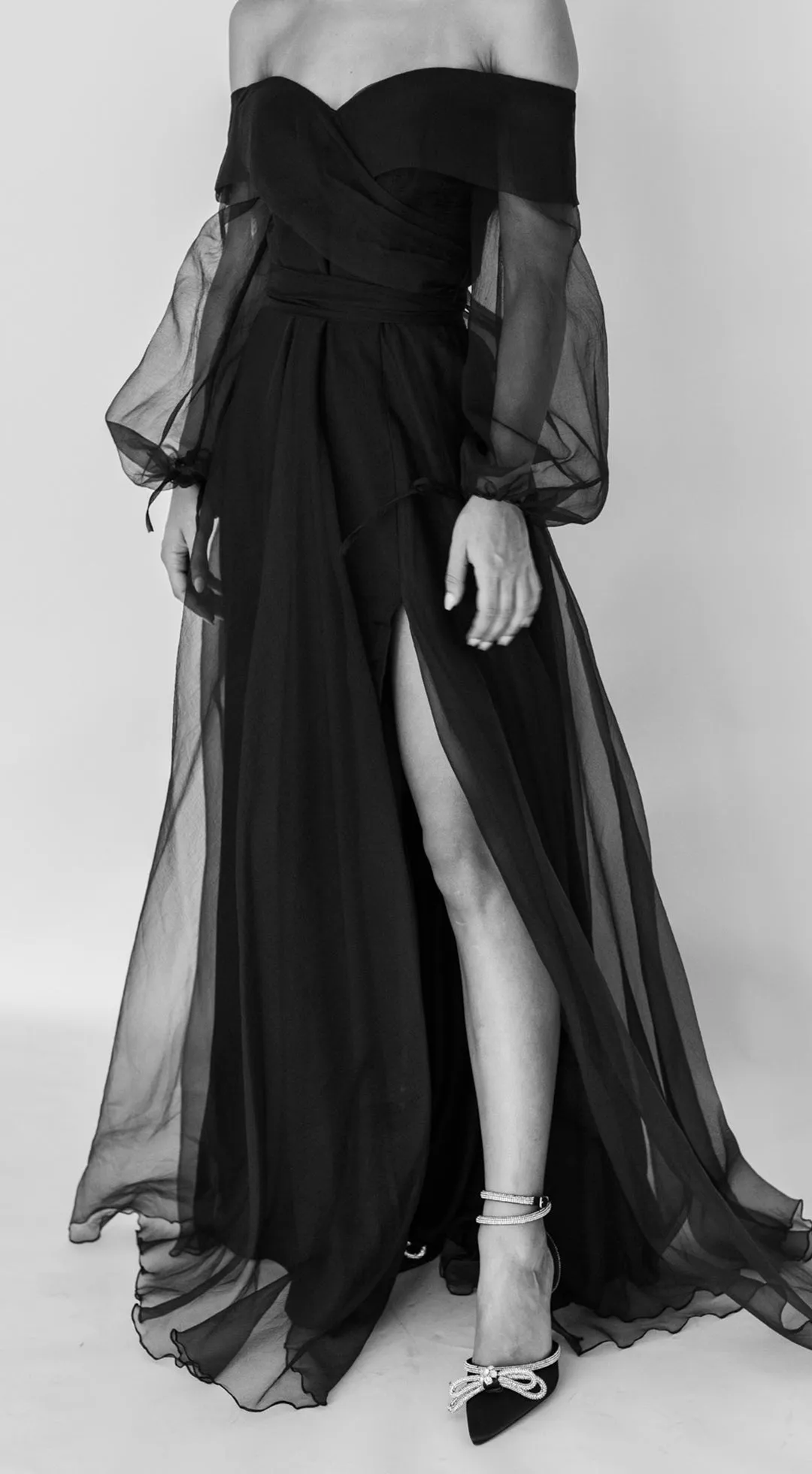 FINAL SALE: Rana Gown In Black by HSH