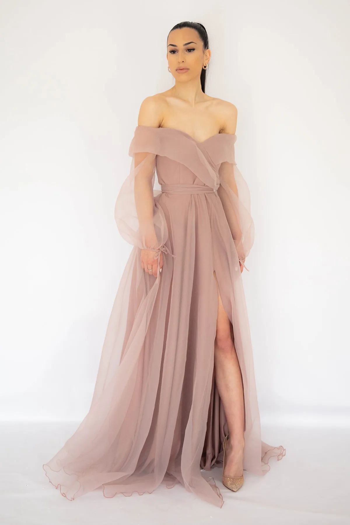 FINAL SALE: Rana Gown In Blush by HSH