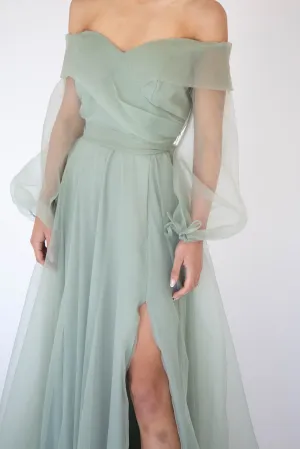 FINAL SALE: Rana Gown In Sage by HSH