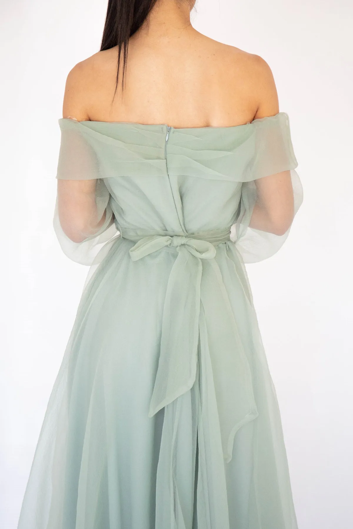 FINAL SALE: Rana Gown In Sage by HSH