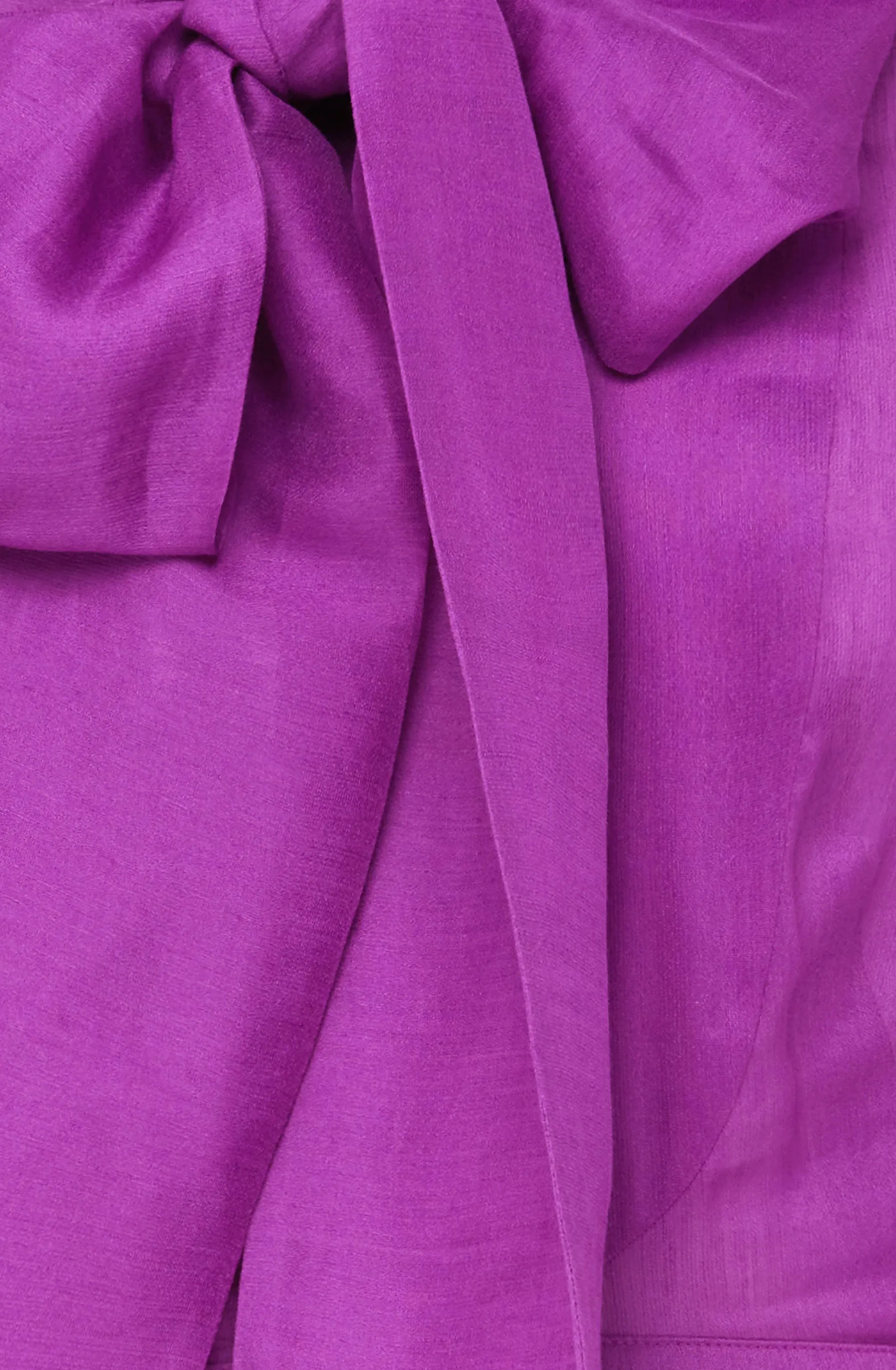 FINAL SALE: Viridian Silk Linen Tie Dress - Violet by Leo Lin