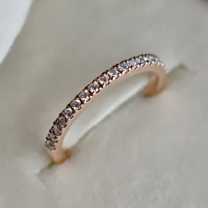 Fine 14k Rose Gold Partial Eternity Band
