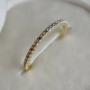 Fine 14k Yellow Gold Partial Eternity Band