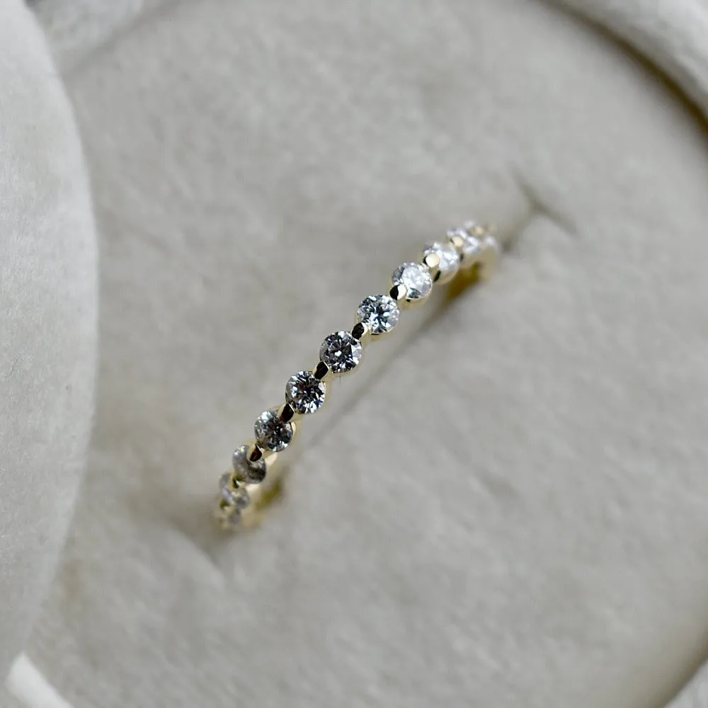 Floating Diamond Partial Eternity Band