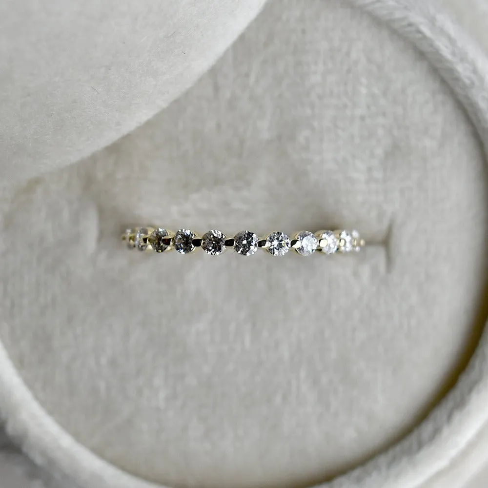 Floating Diamond Partial Eternity Band
