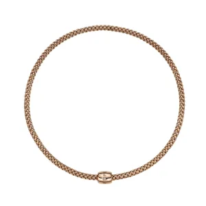 Fope Solo 18ct Rose Gold 0.03ct Diamond 43cm Necklace