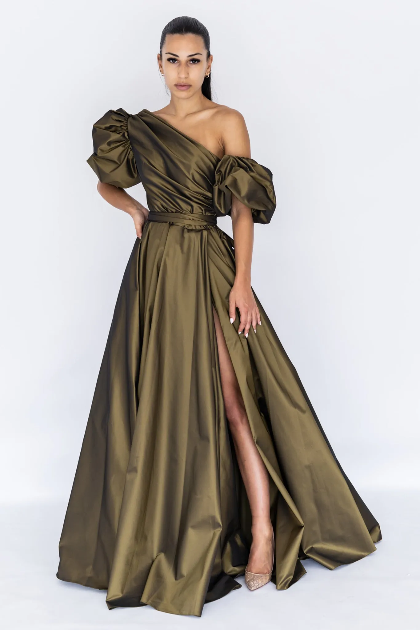 Fragrance Gown Khaki by HSH
