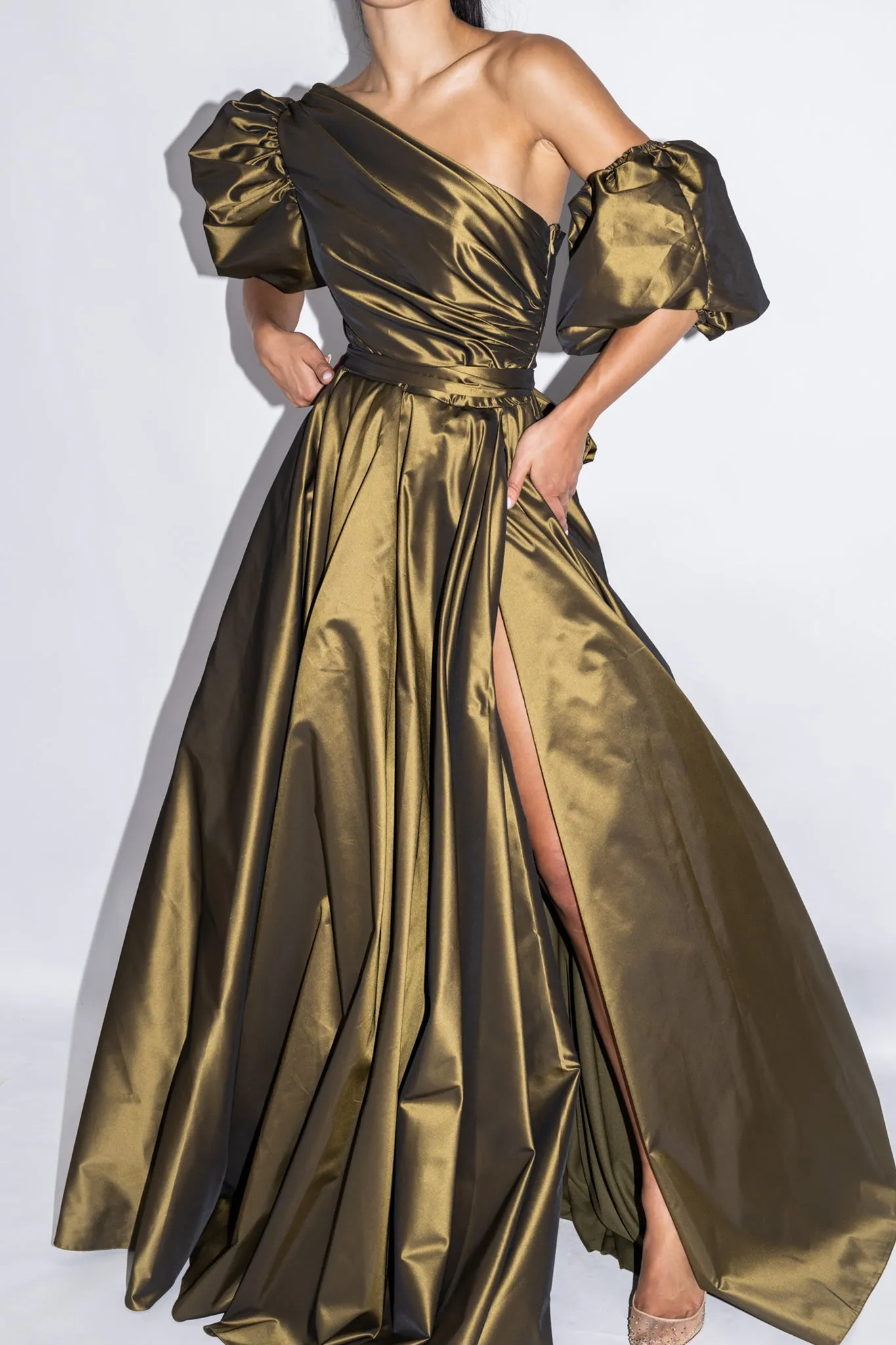 Fragrance Gown Khaki by HSH