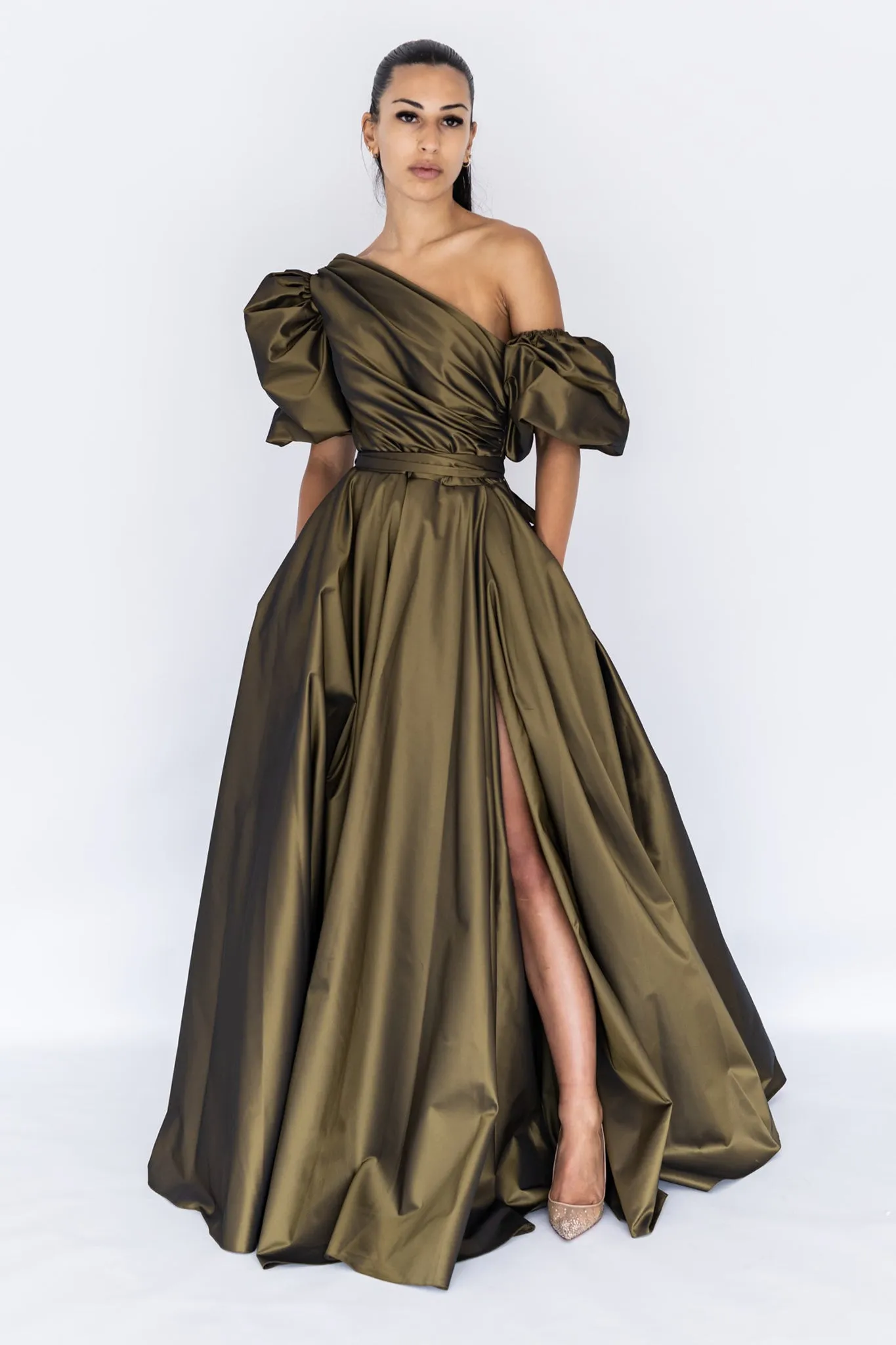 Fragrance Gown Khaki by HSH