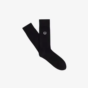 Fred Perry Classic Laurel Wreath Sock Black, Snow White