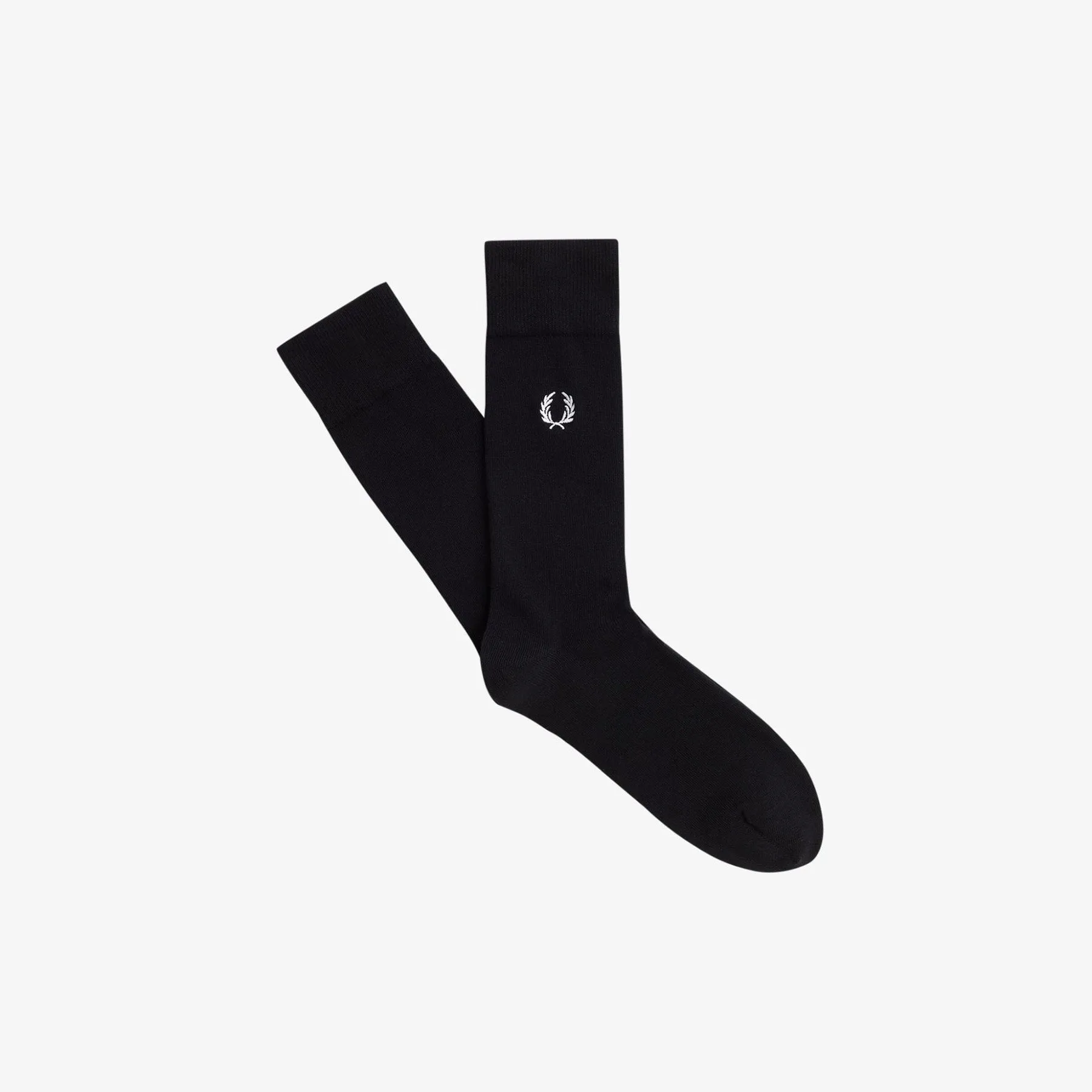 Fred Perry Classic Laurel Wreath Sock Black, Snow White