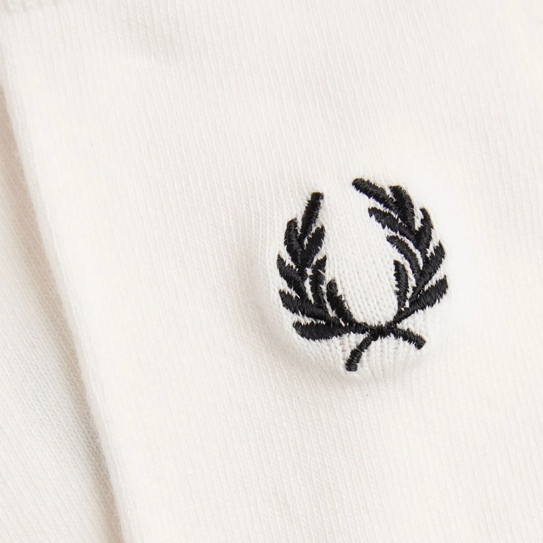 Fred Perry Classic Laurel Wreath Sock Snow White, Black