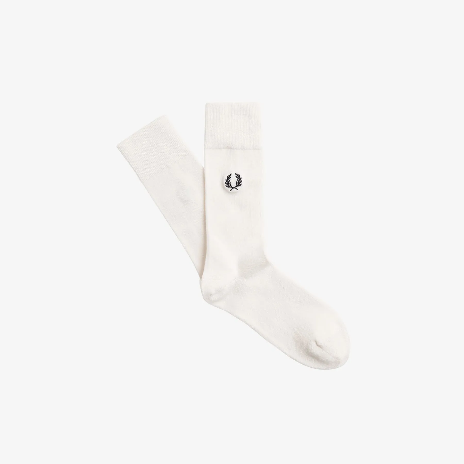 Fred Perry Classic Laurel Wreath Sock Snow White, Black