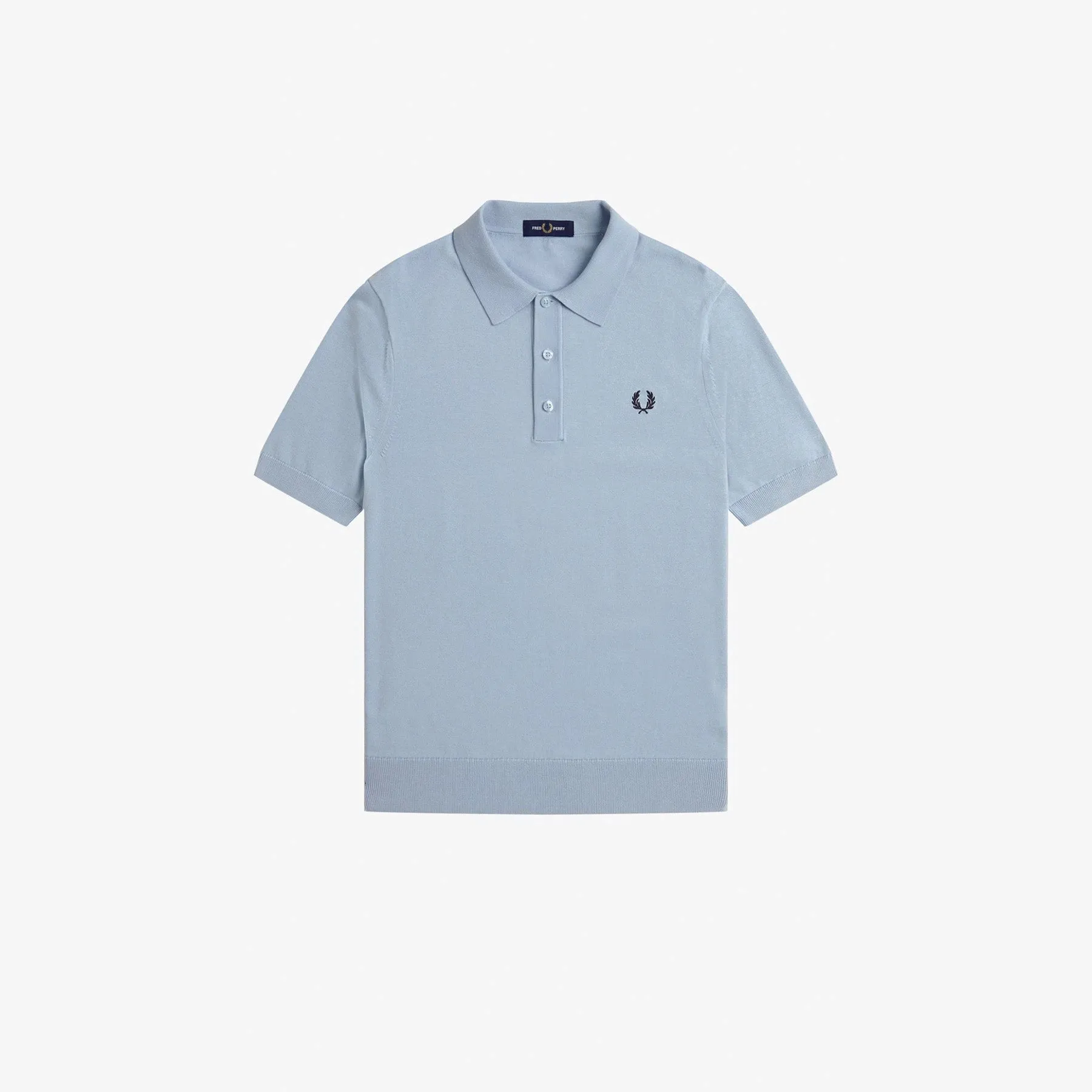 Fred Perry Cotton Knitted Shirt-Light Smoke-K9725-146