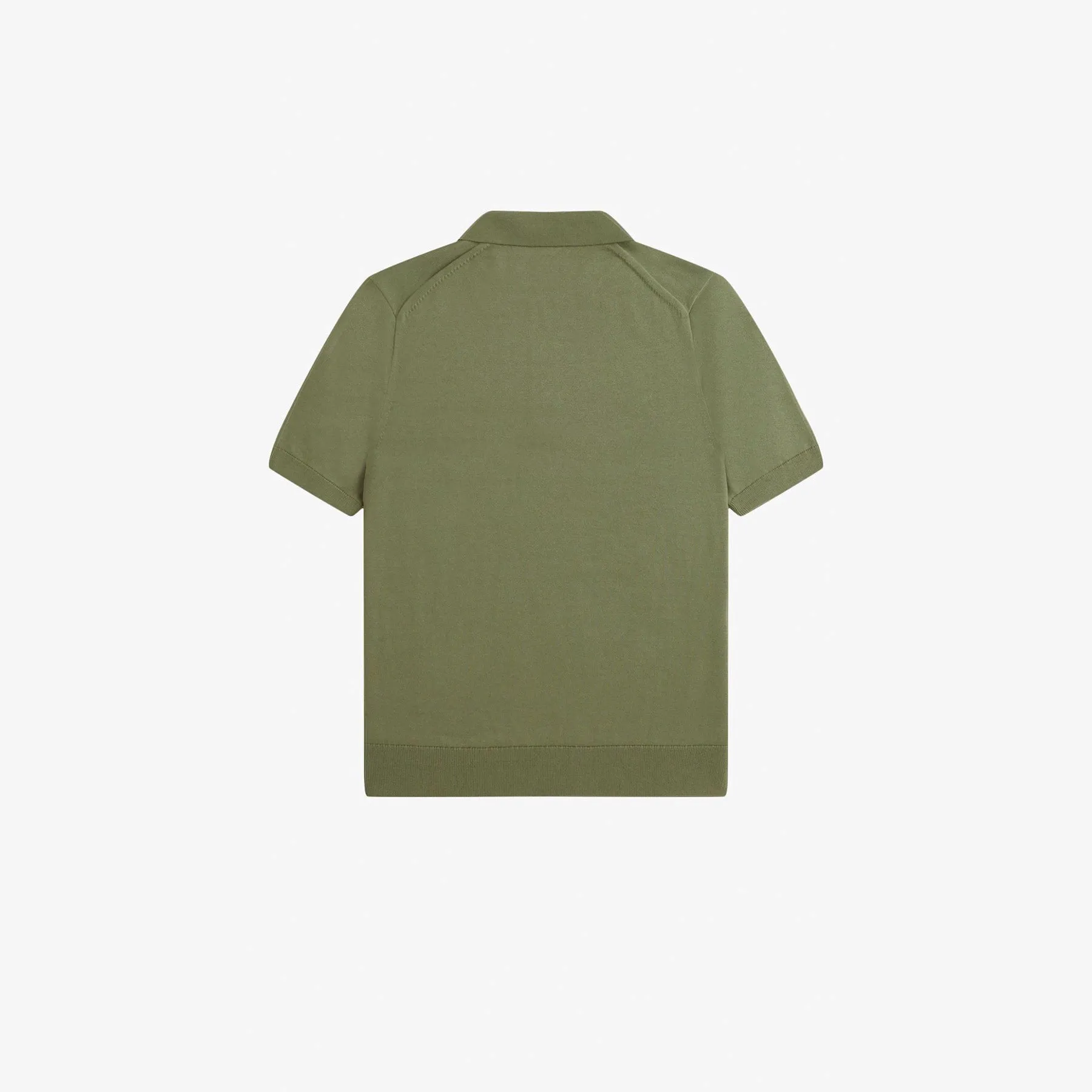 Fred Perry Cotton Knitted Shirt-Olive Mint-K9725-X88