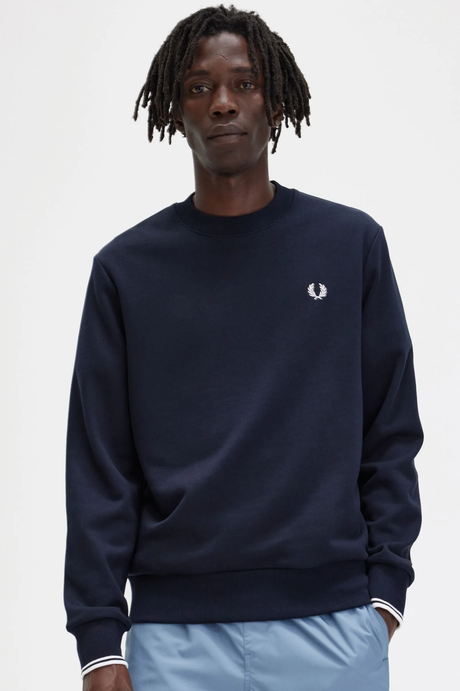 Fred Perry Crew Neck Sweatshirt : Navy