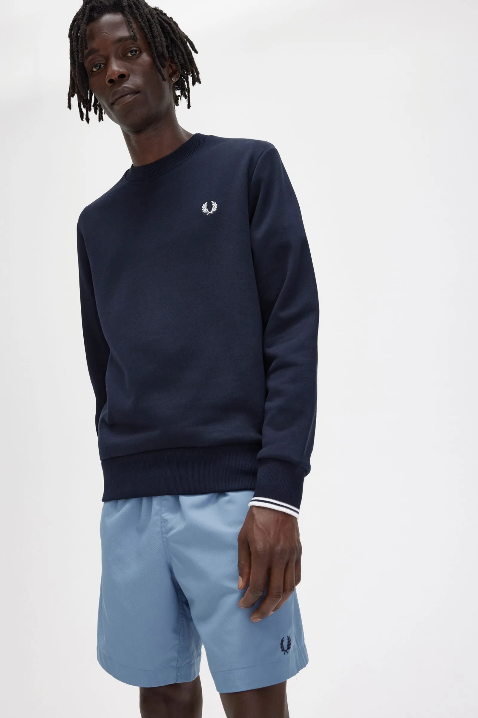 Fred Perry Crew Neck Sweatshirt : Navy