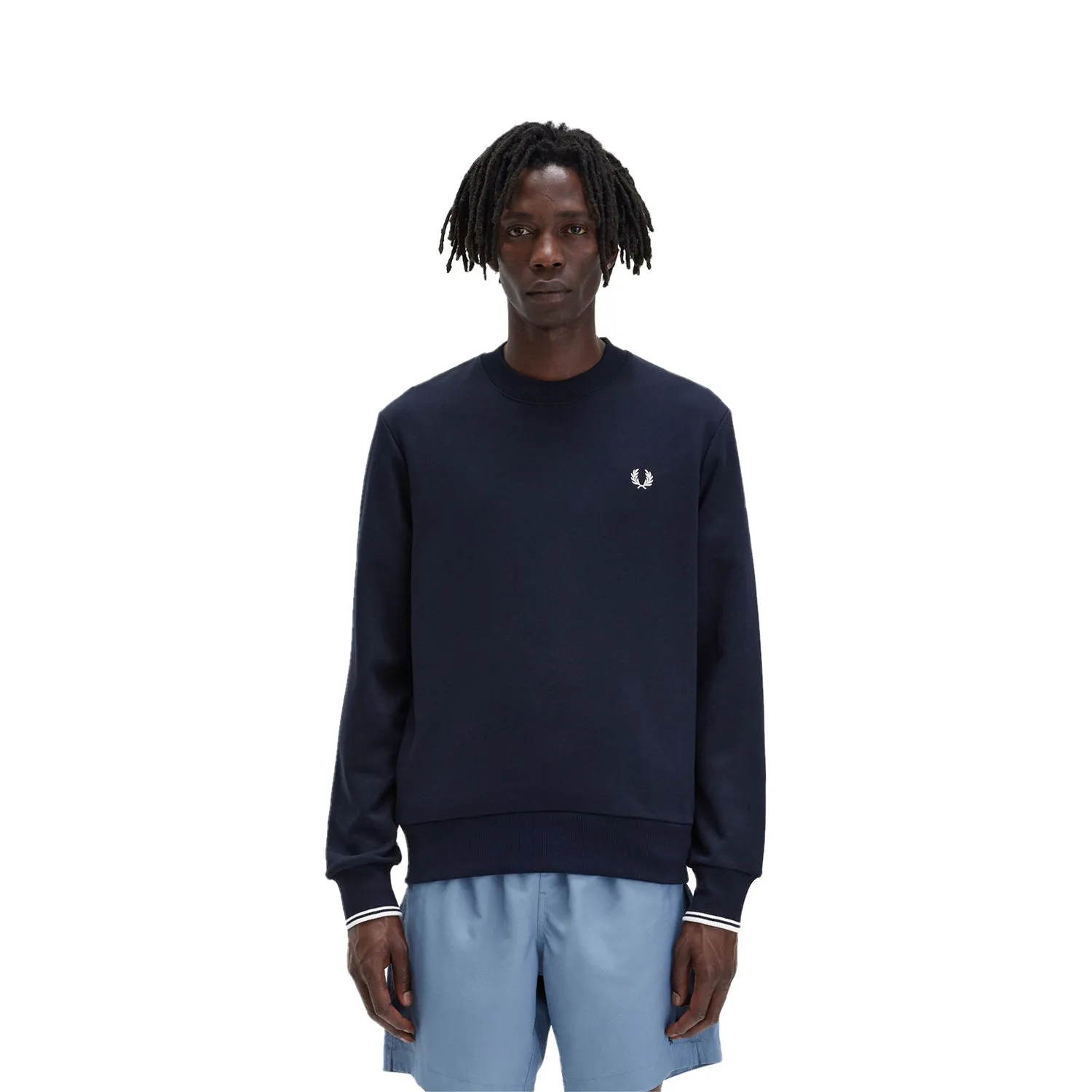 Fred Perry Crew Neck Sweatshirt : Navy