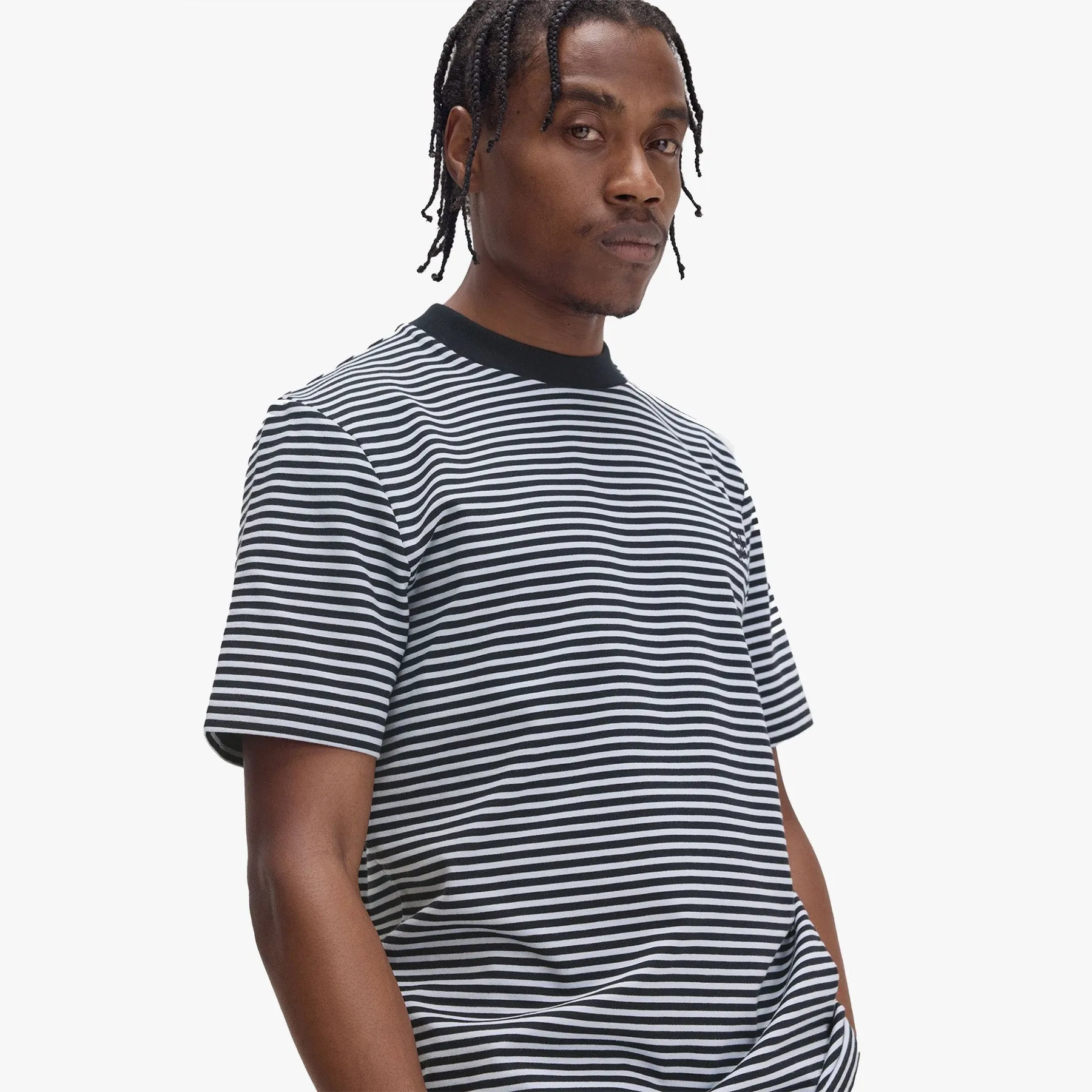 Fred Perry Fine Stripe T-Shirt-Navy-M6581-608