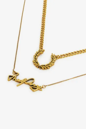 Fred Perry Laurel Wreath and FP Necklace