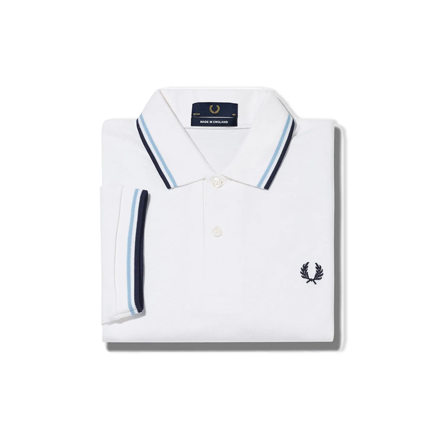 Fred Perry Made in England Twin Tipped Polo : White