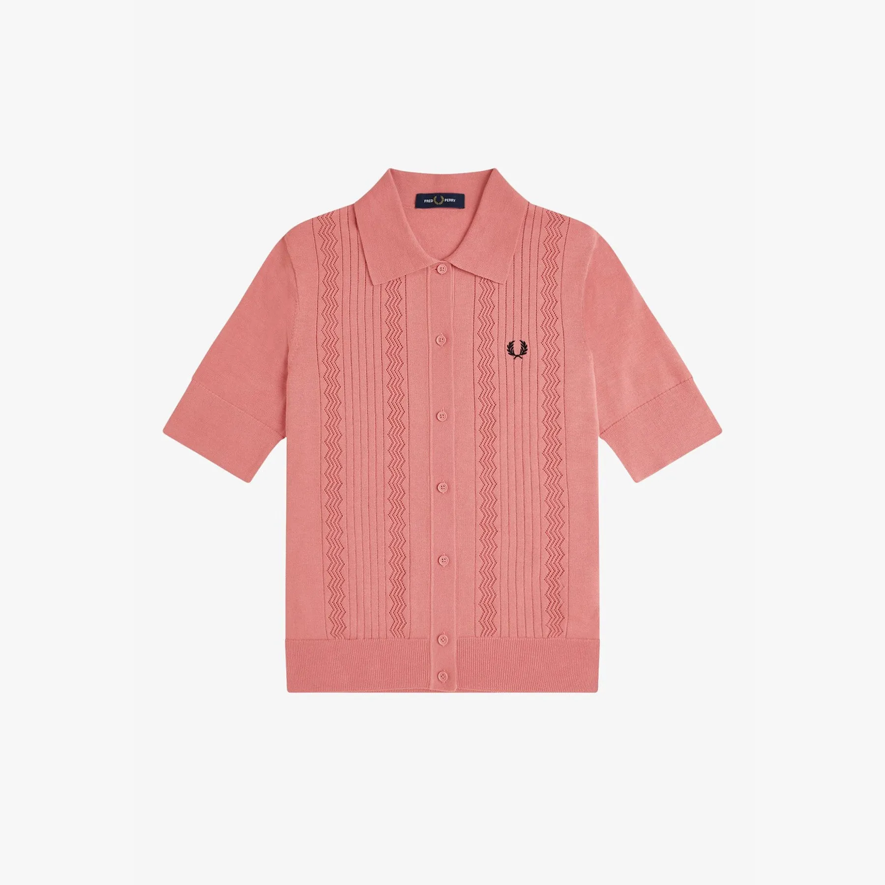 Fred Perry Pointelle Detail Knitted Shirt