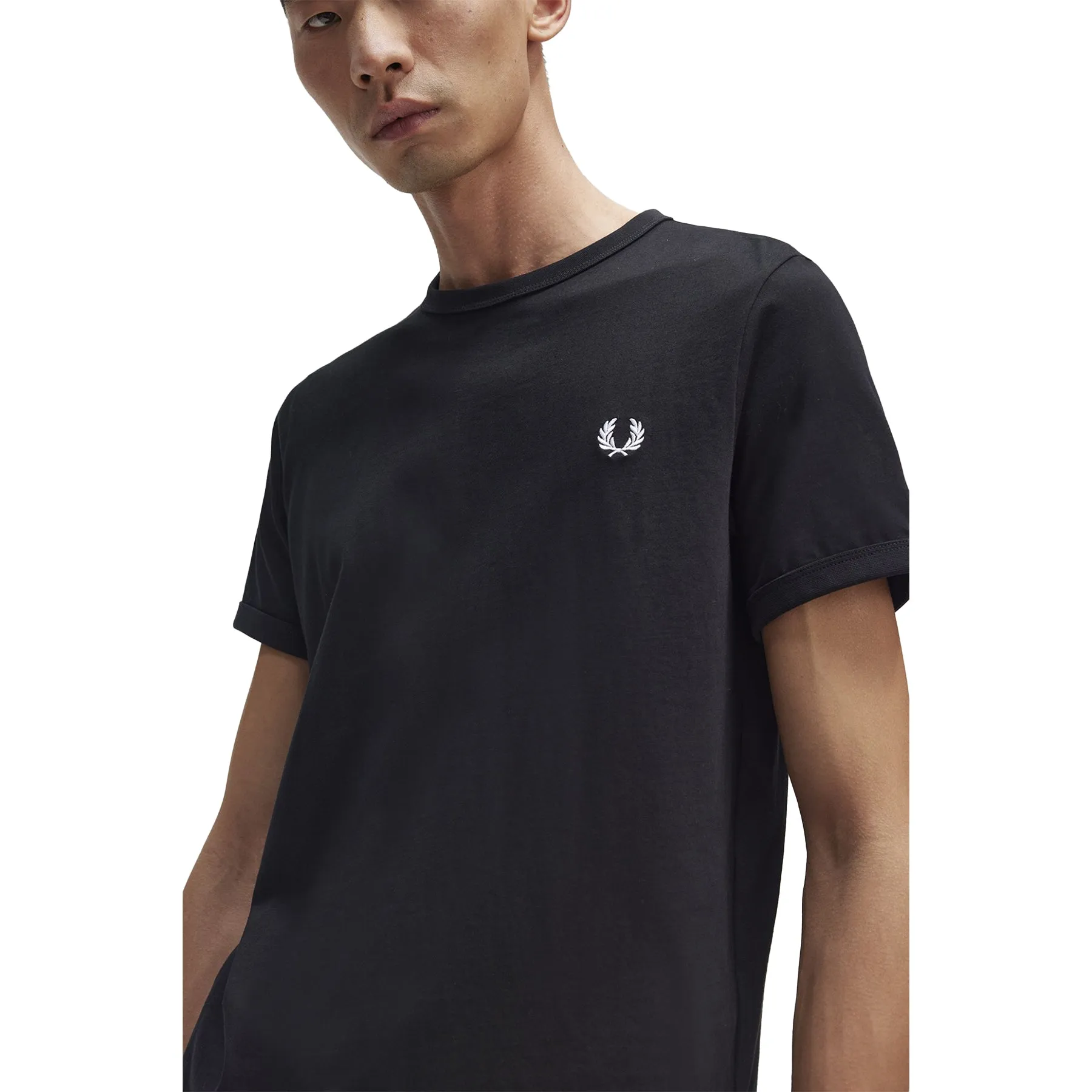 Fred Perry Ringer Tee : Black