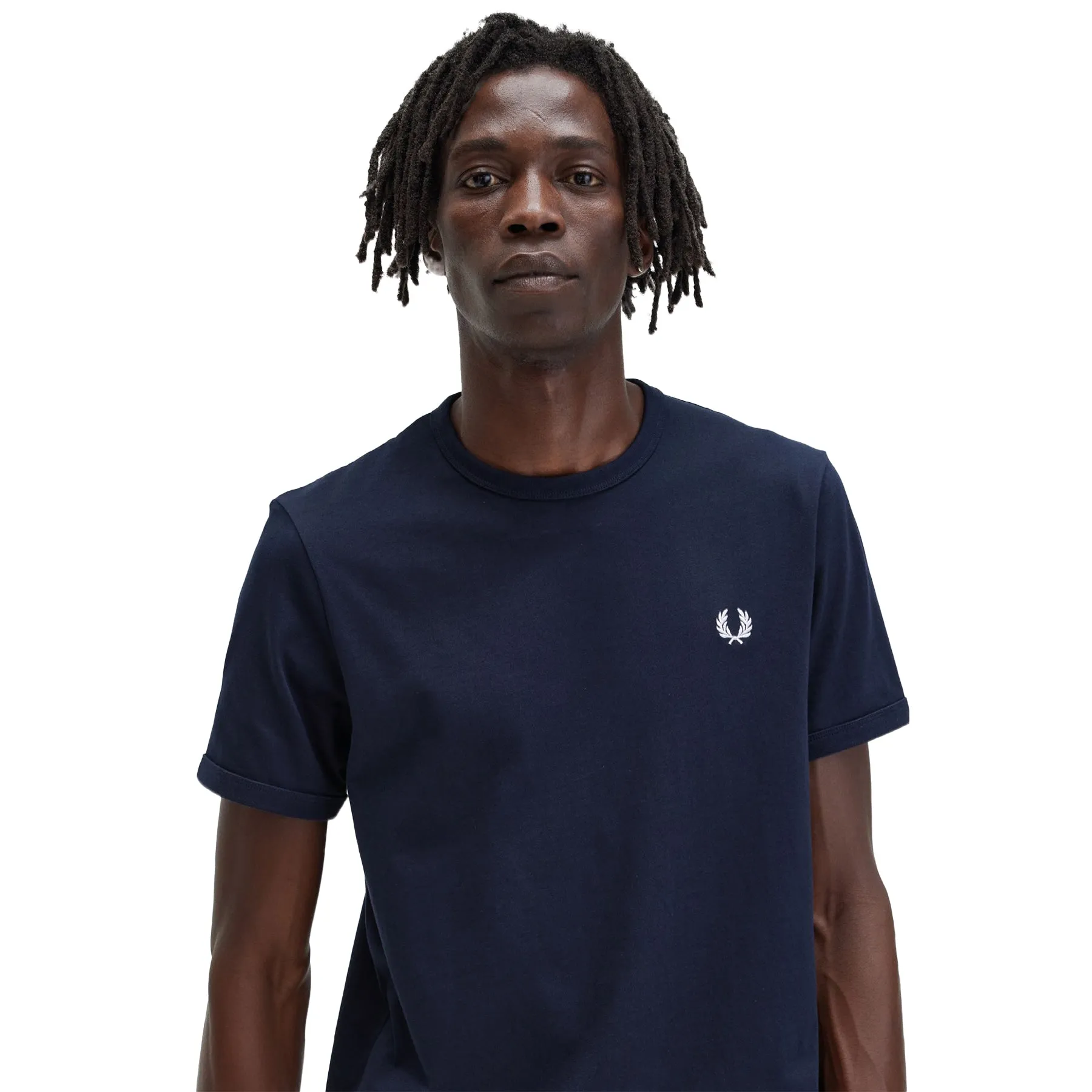 Fred Perry Ringer Tee : Navy