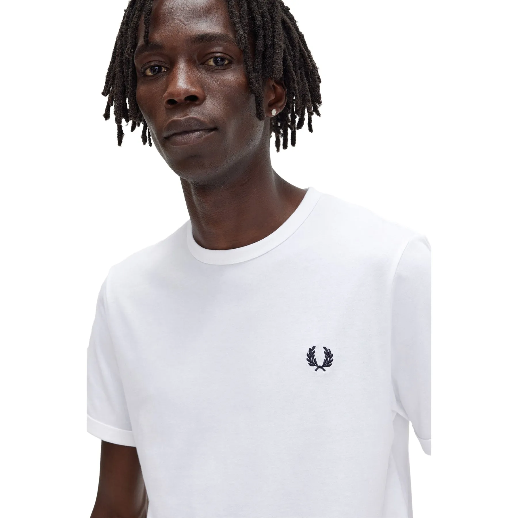 Fred Perry Ringer Tee : White