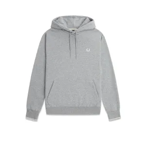 Fred Perry Tipped Hooded Sweatshirt : Steel Marl